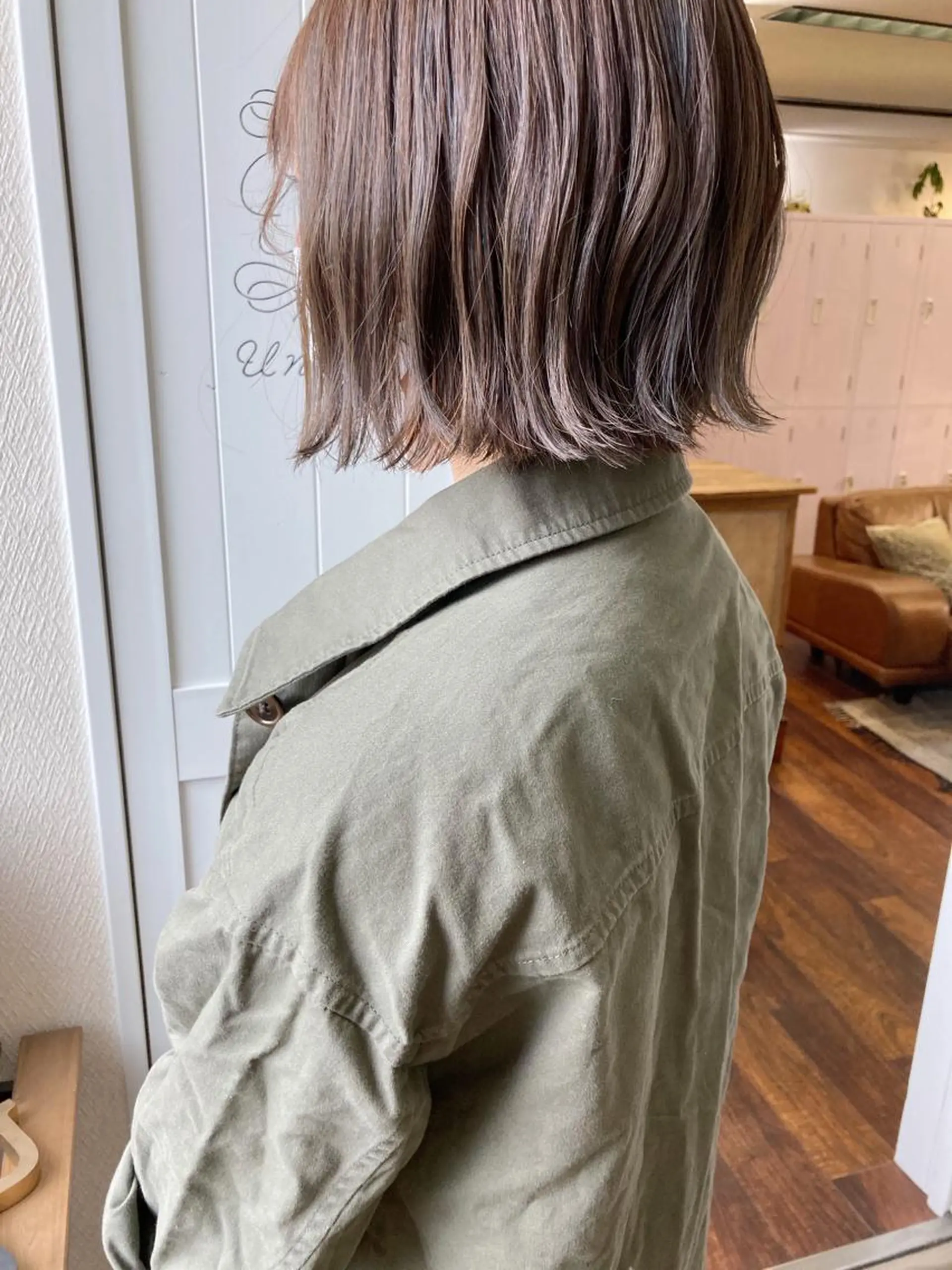 ミディアム カラー ハイライトカラー ハイライト 小木曽智美 /ボブ/ショートのヘアスタイル