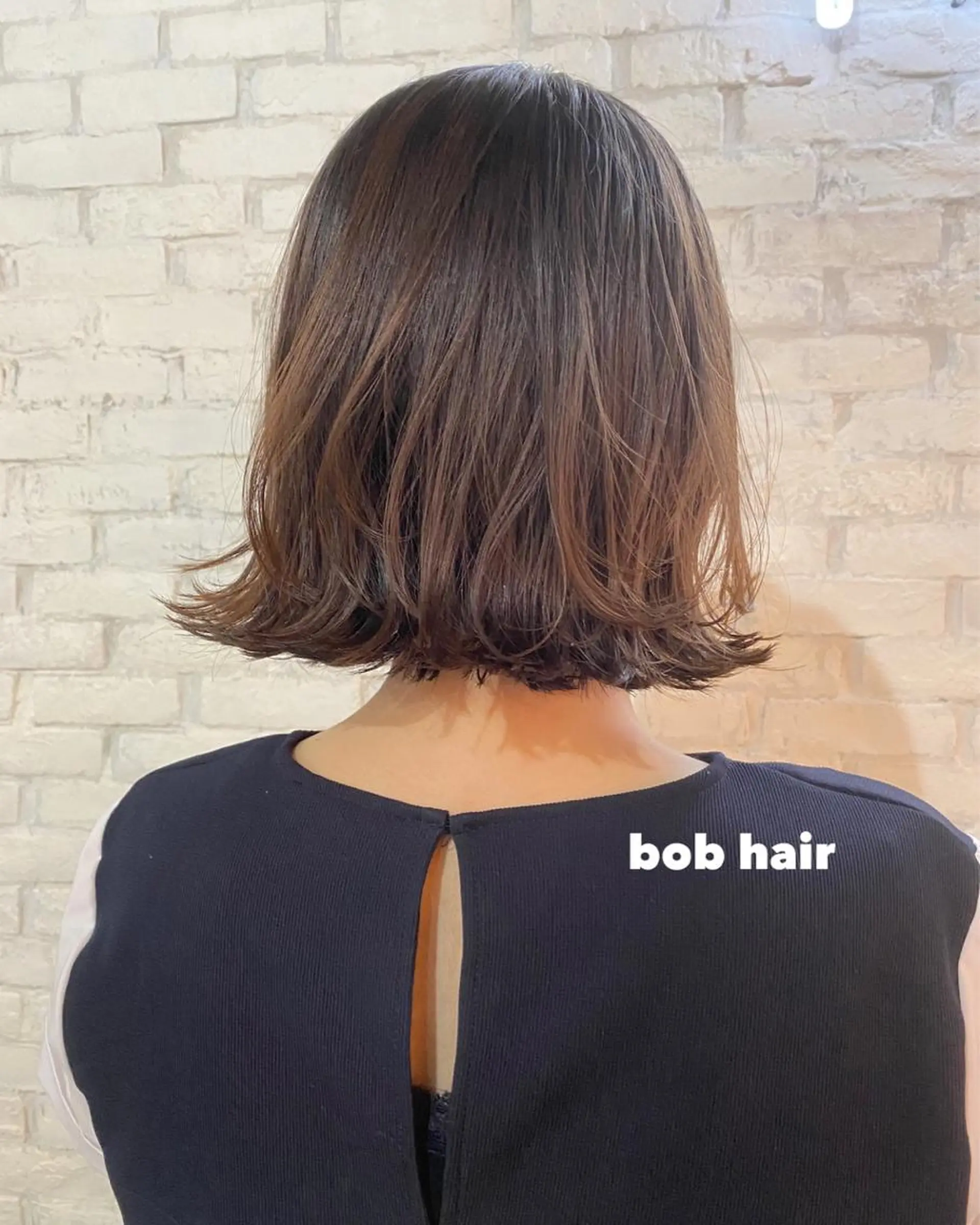 ミディアム カラー ボブ レイヤーカット カット ヘアカラー トリートメント ツキノキ ミナのヘアスタイル