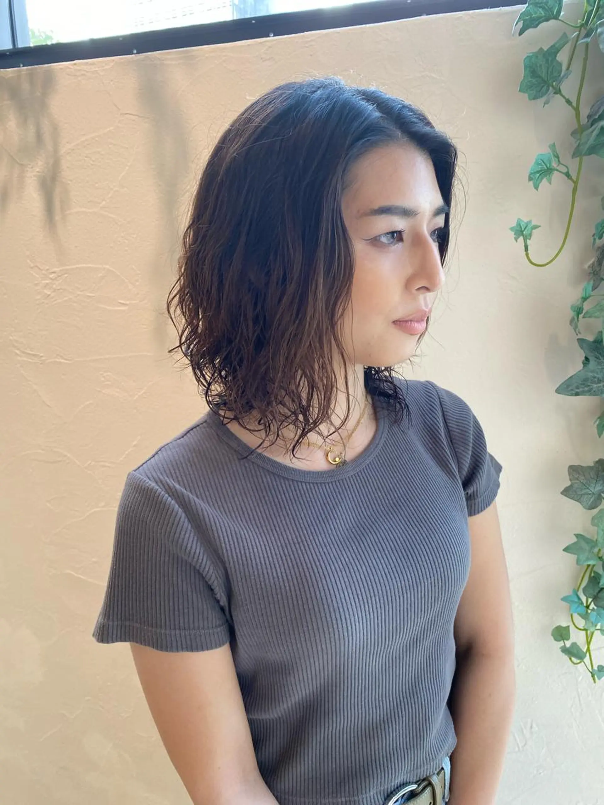 ミディアム パーマ カット パーマ 菊池大一 溝の口パーマのヘアスタイル