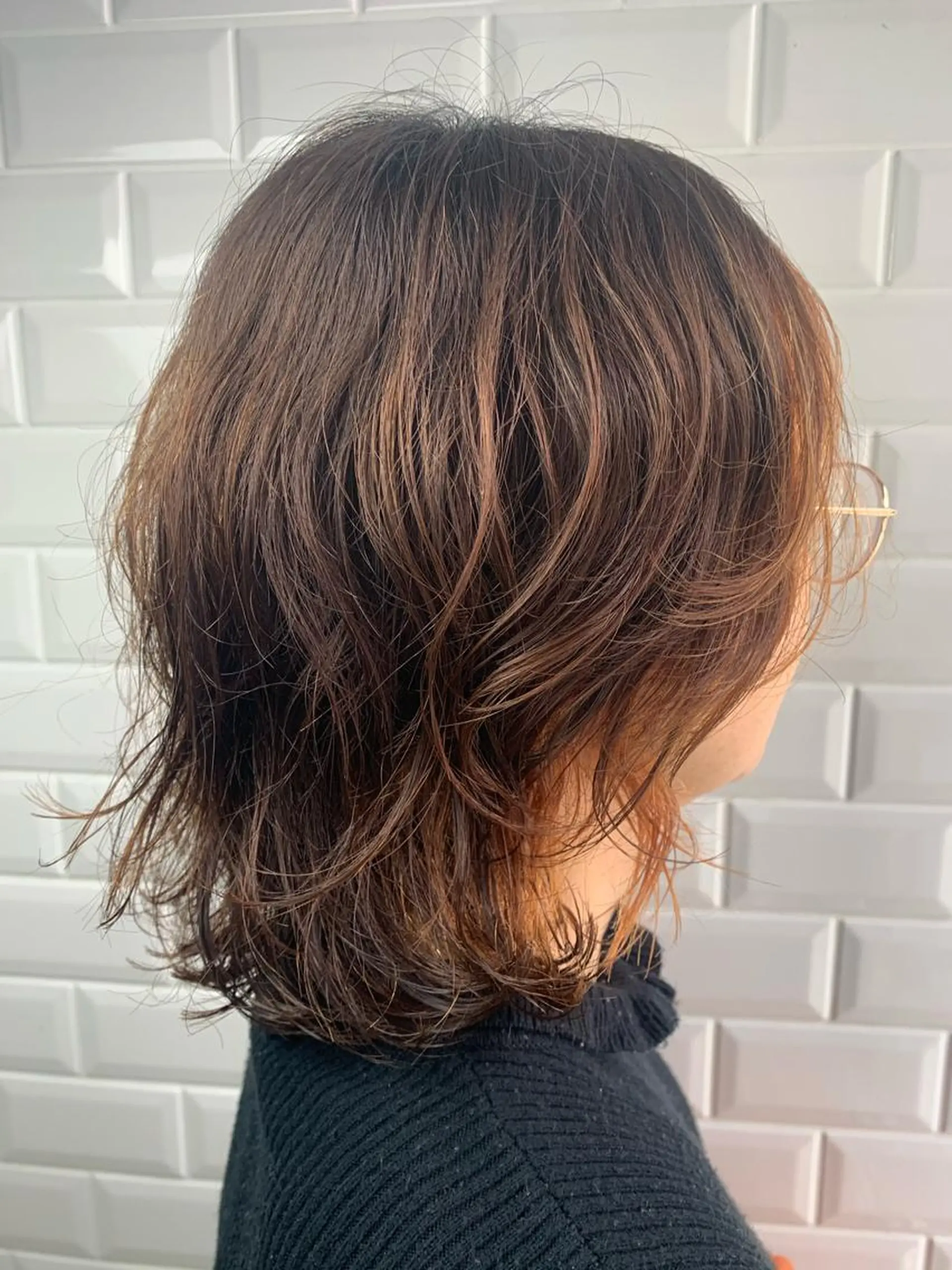 ミディアム パーマ ウルフカット APPiiS 柳田 葵のヘアスタイル