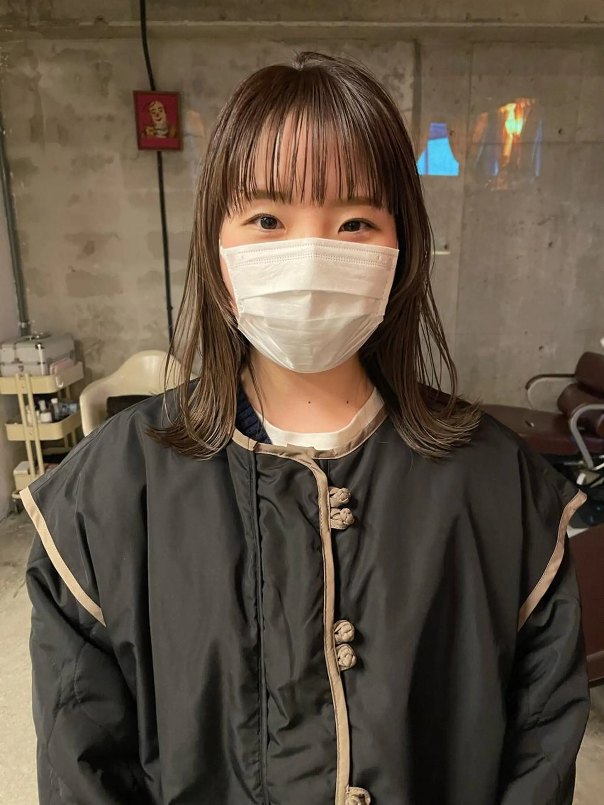 ミディアム カラー パーマ/レイヤー 岩山丈一郎のヘアスタイル