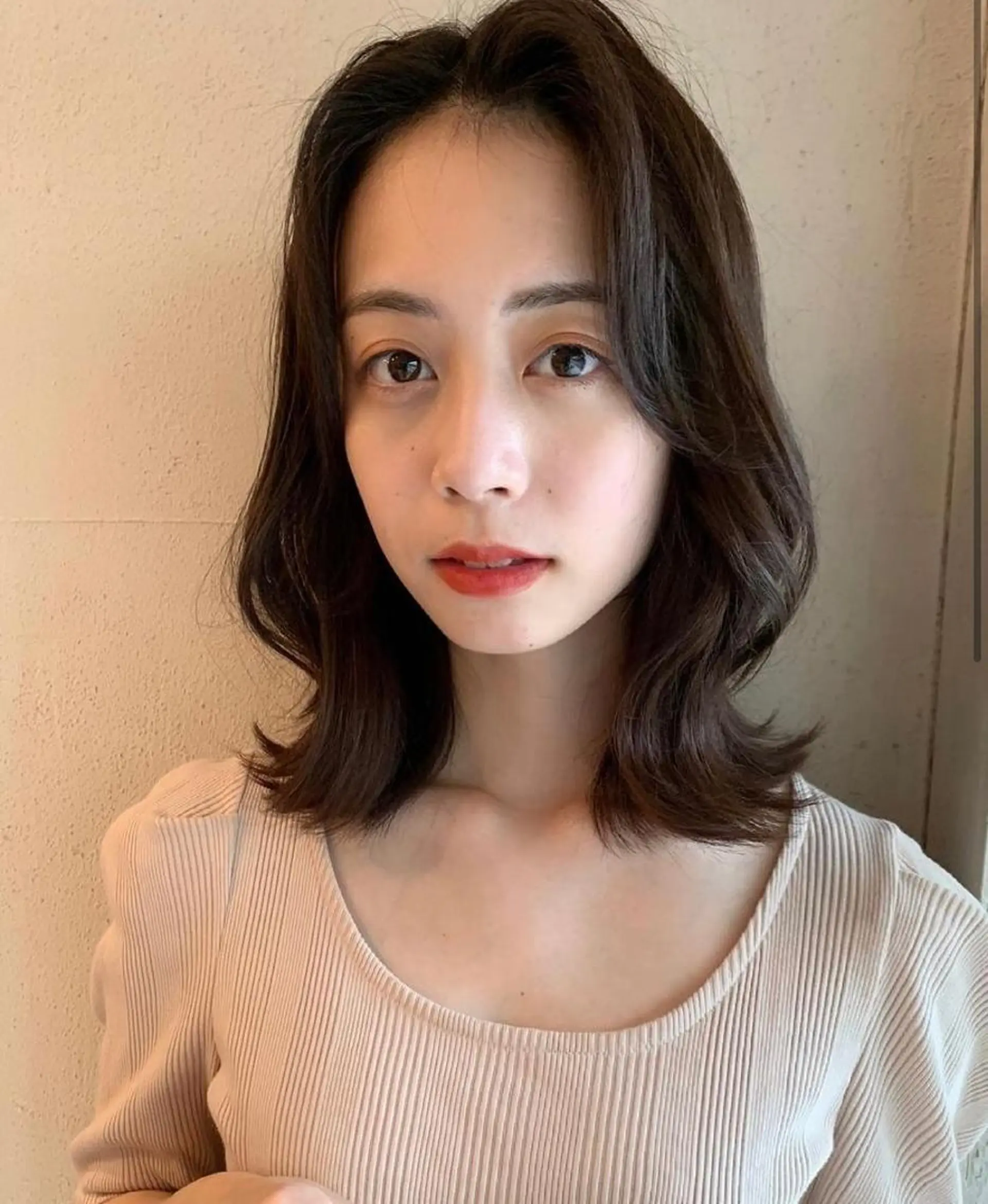 ミディアム カラー カット ヘアカラー トリートメント ヘッドスパ ヘアセット 透明感/オリーブ/ グレージュ/YUKAのヘアスタイル