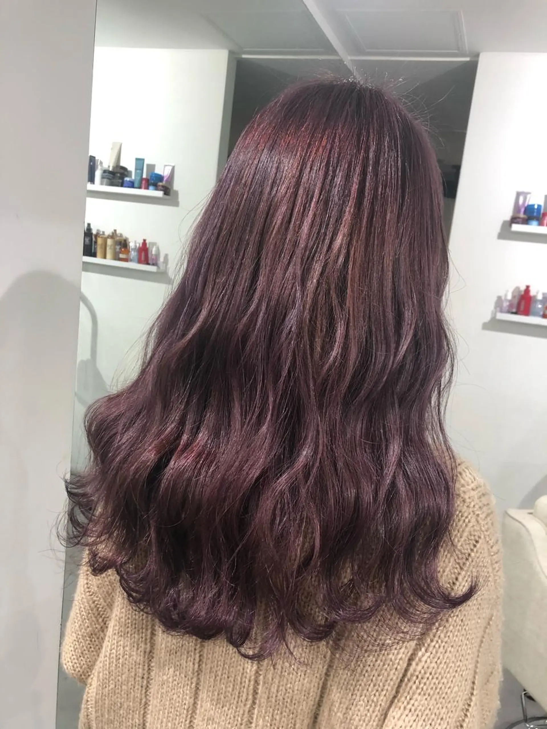 ロング カラー ピンクカラー ピンクパープル パープルカラー カット ヘアカラー トリートメント 🧡艶髪ちゅるん髪 🫧🧡YUKI❄️のヘアスタイル