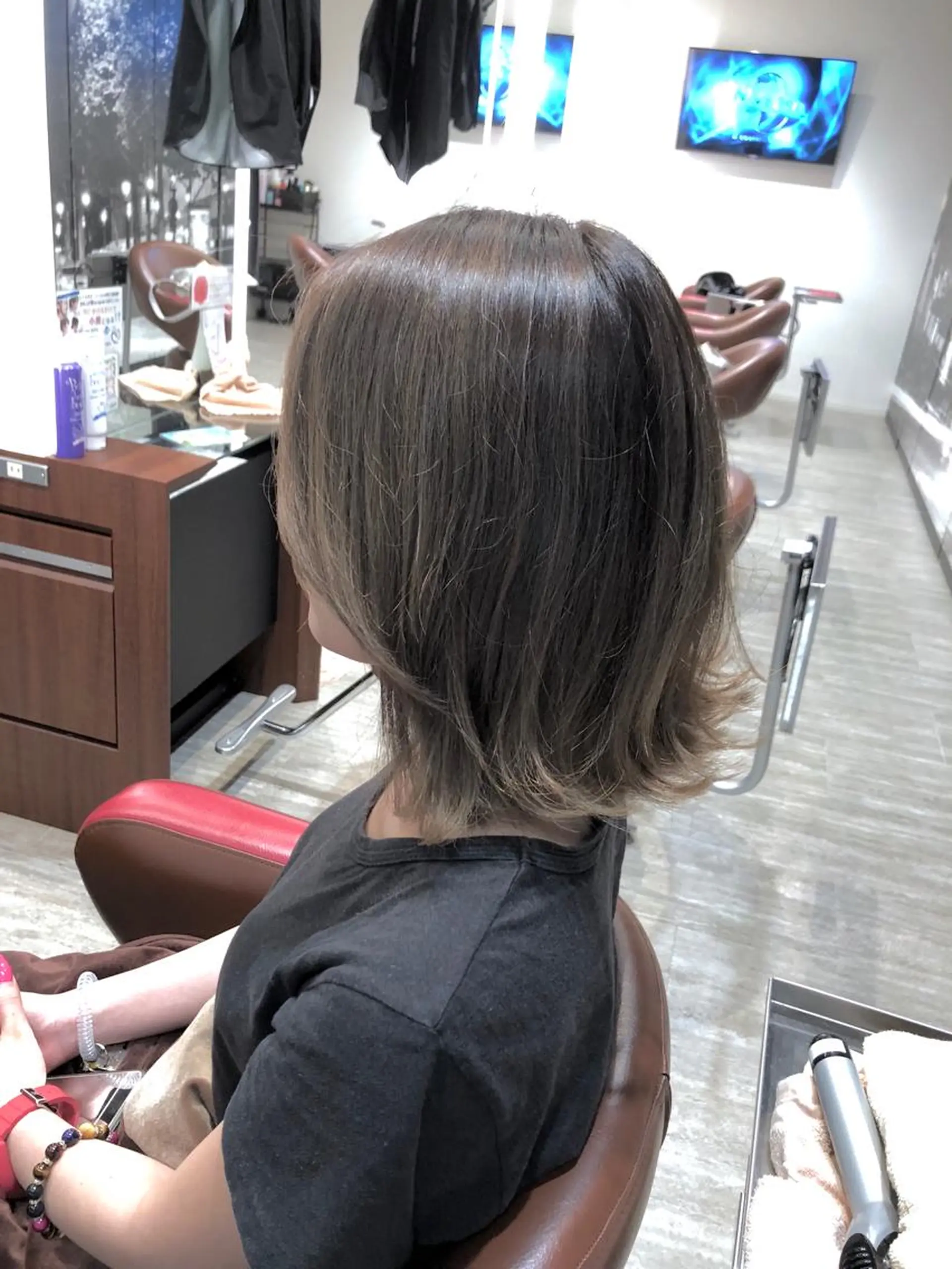 ミディアム カラー ヘアカラー トリートメント 髪質改善/イルミナ/ 城崎のヘアスタイル