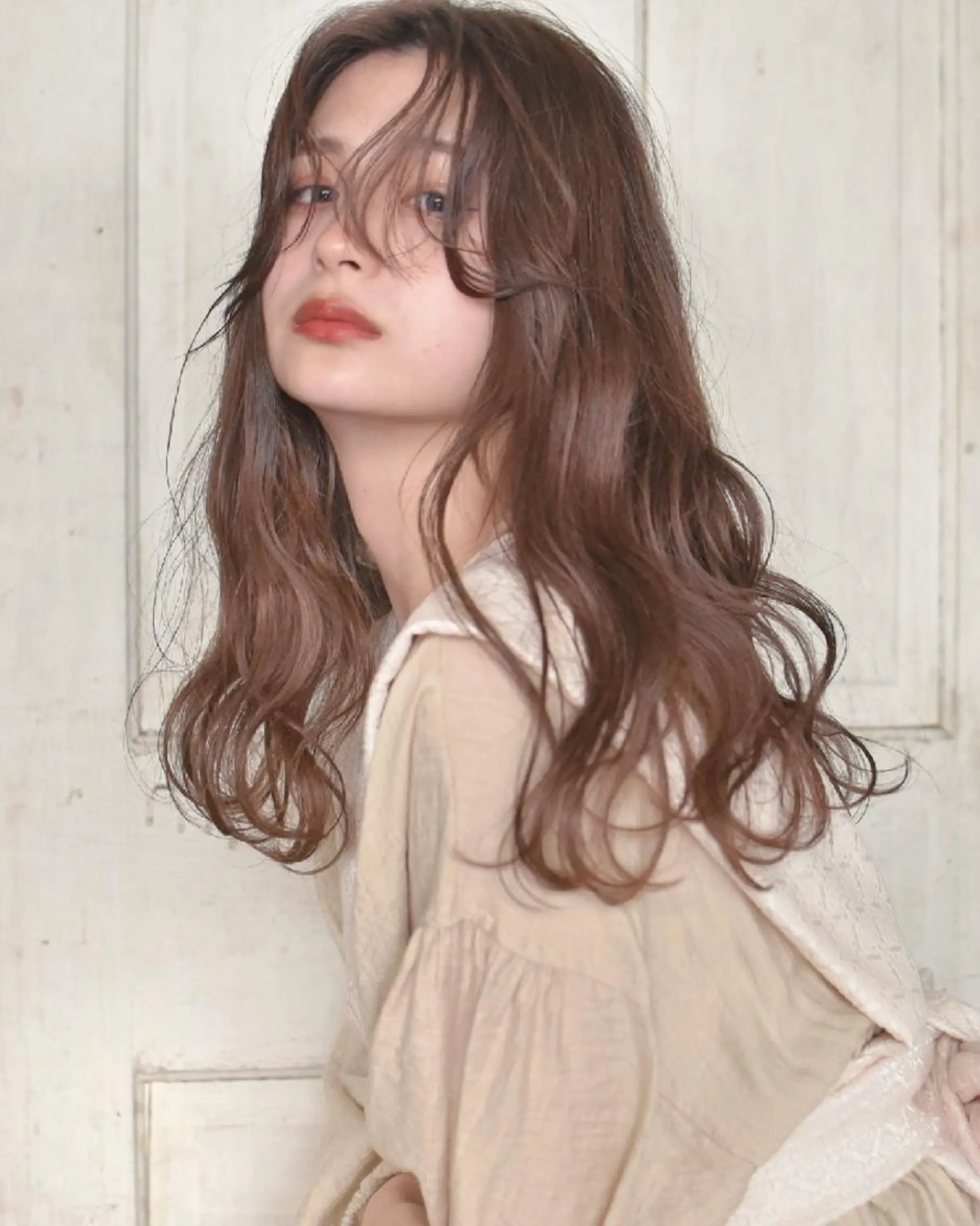 セミロング ヘアアレンジ カラー 南堀江 möwen ( メーヴェ )所属・mowen RUIのヘアスタイル