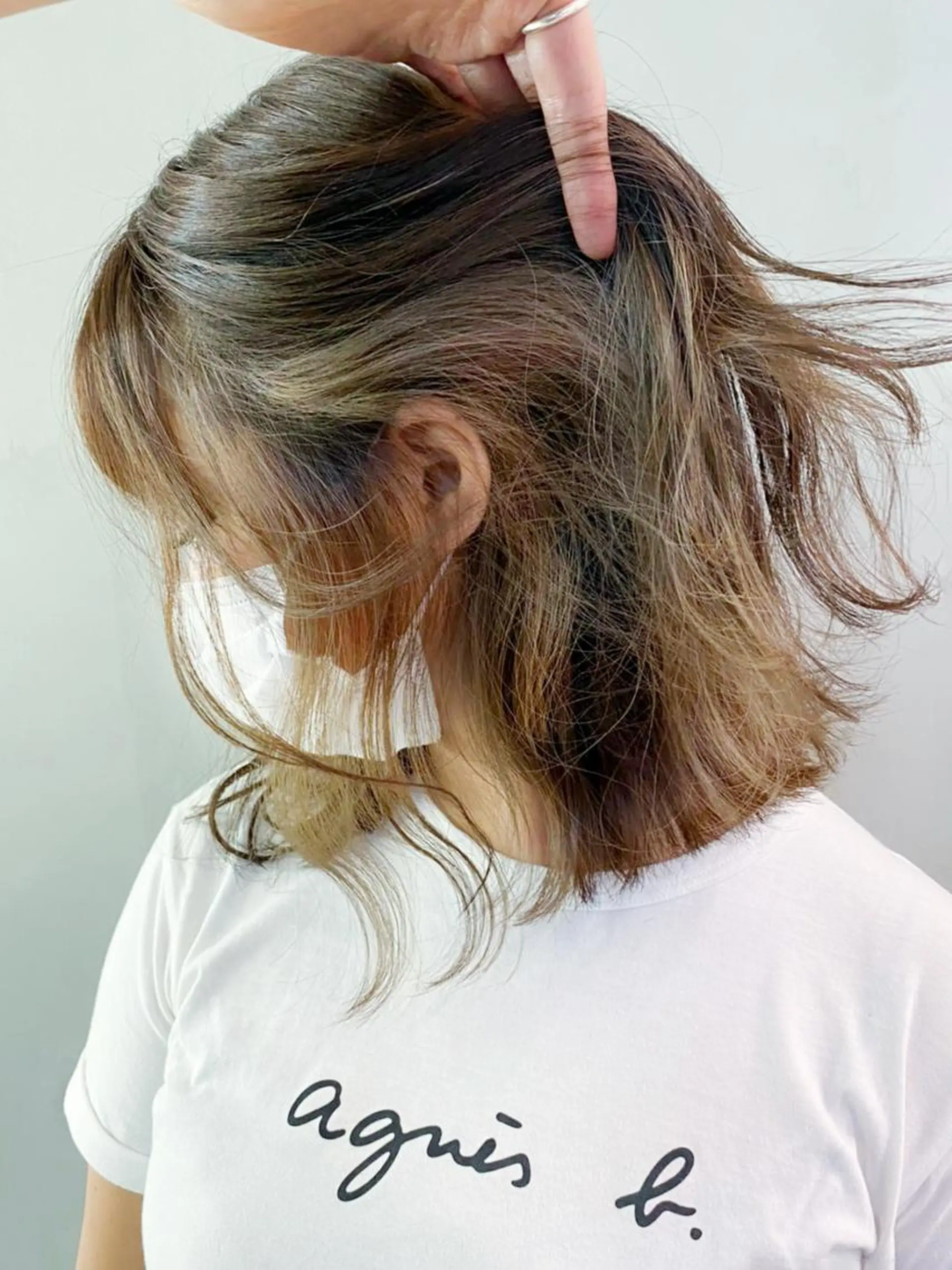 ミディアム カラー パーマ ヘアアレンジ ベージュカラー ITbyALBUM 浦和店のヘアスタイル