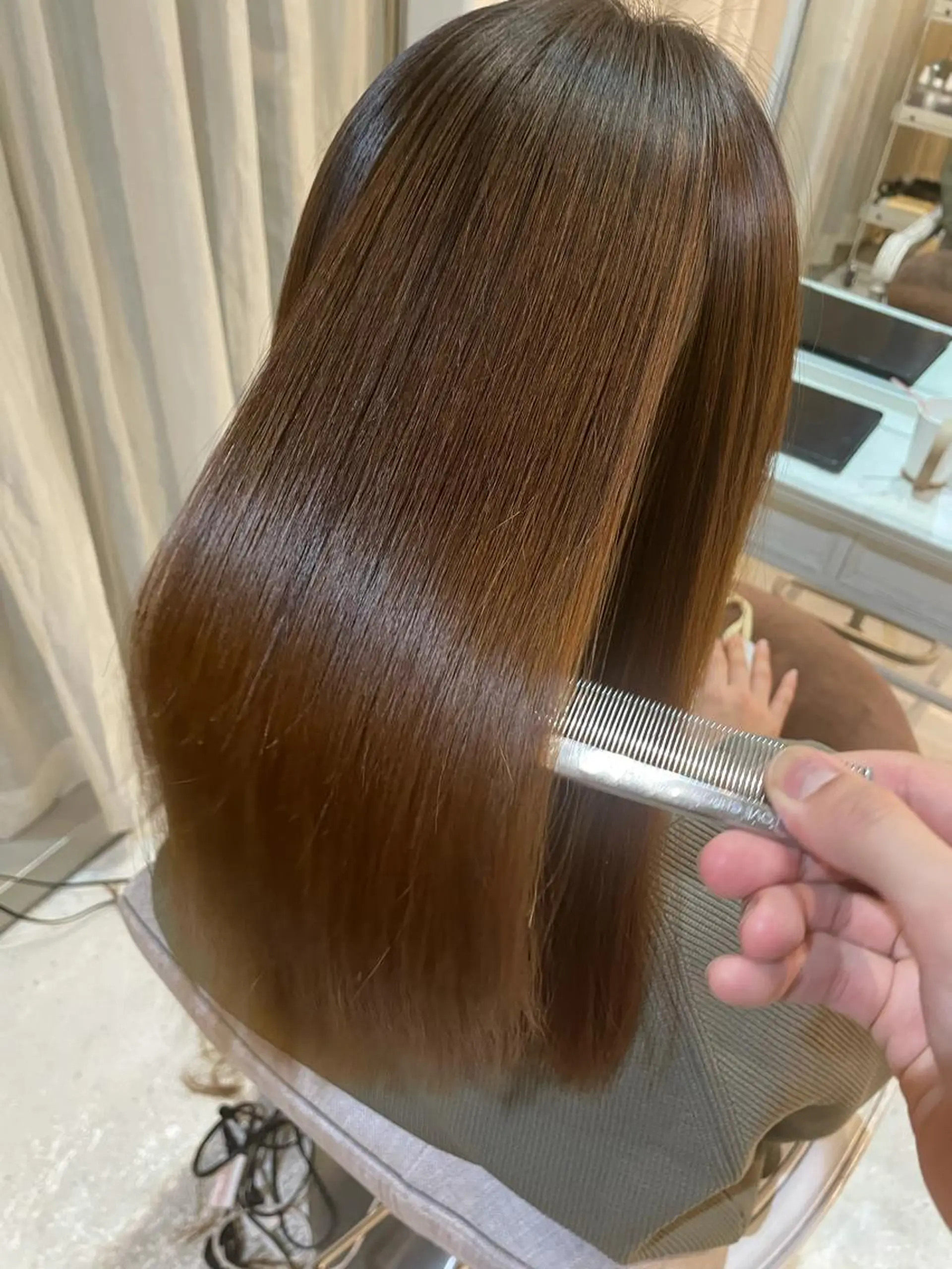 ロング 縮毛矯正、ストカール 、パーマのプロ、横山のヘアスタイル