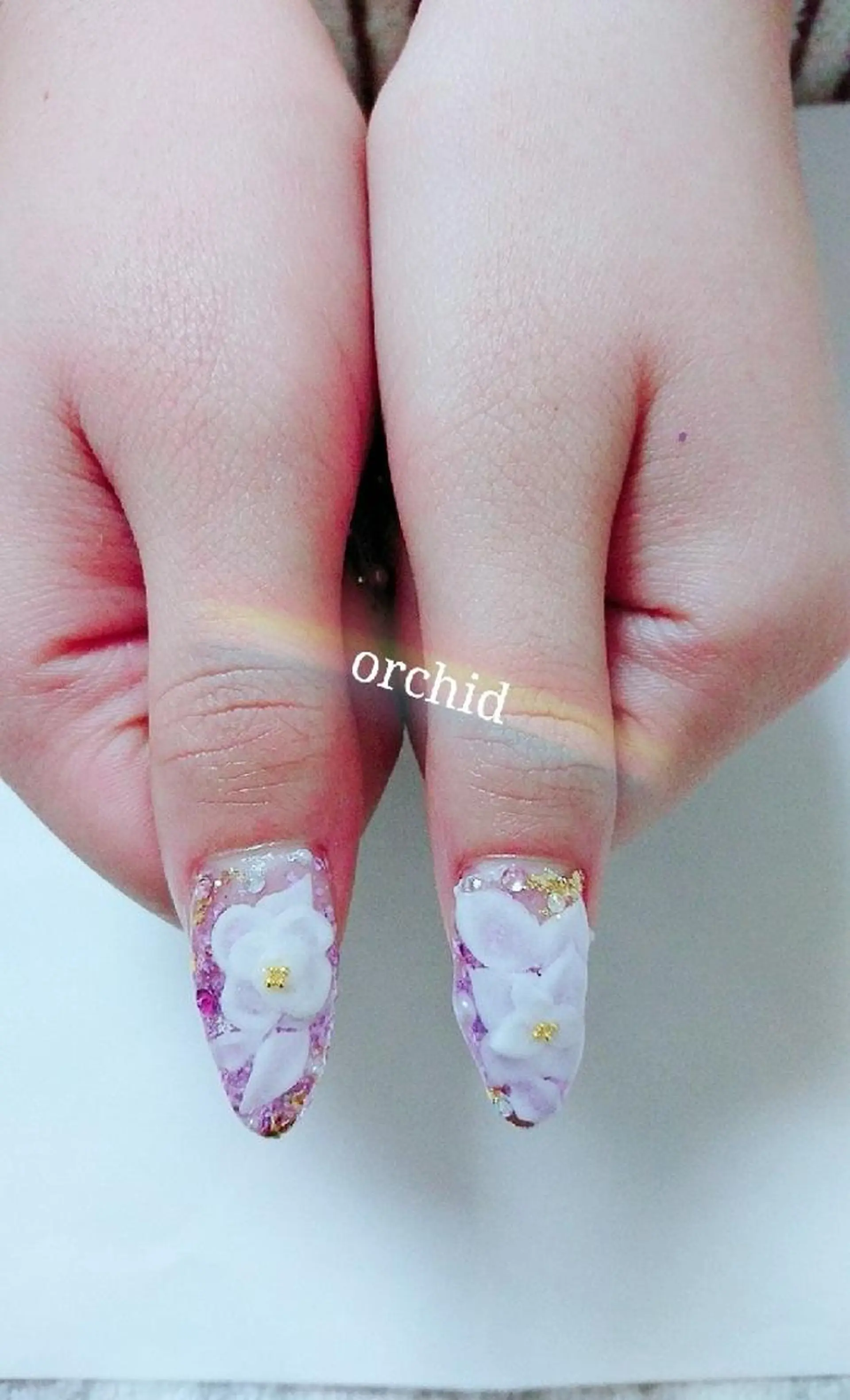 ネイル 成人式 orchid ♡オーキッドのネイルデザイン