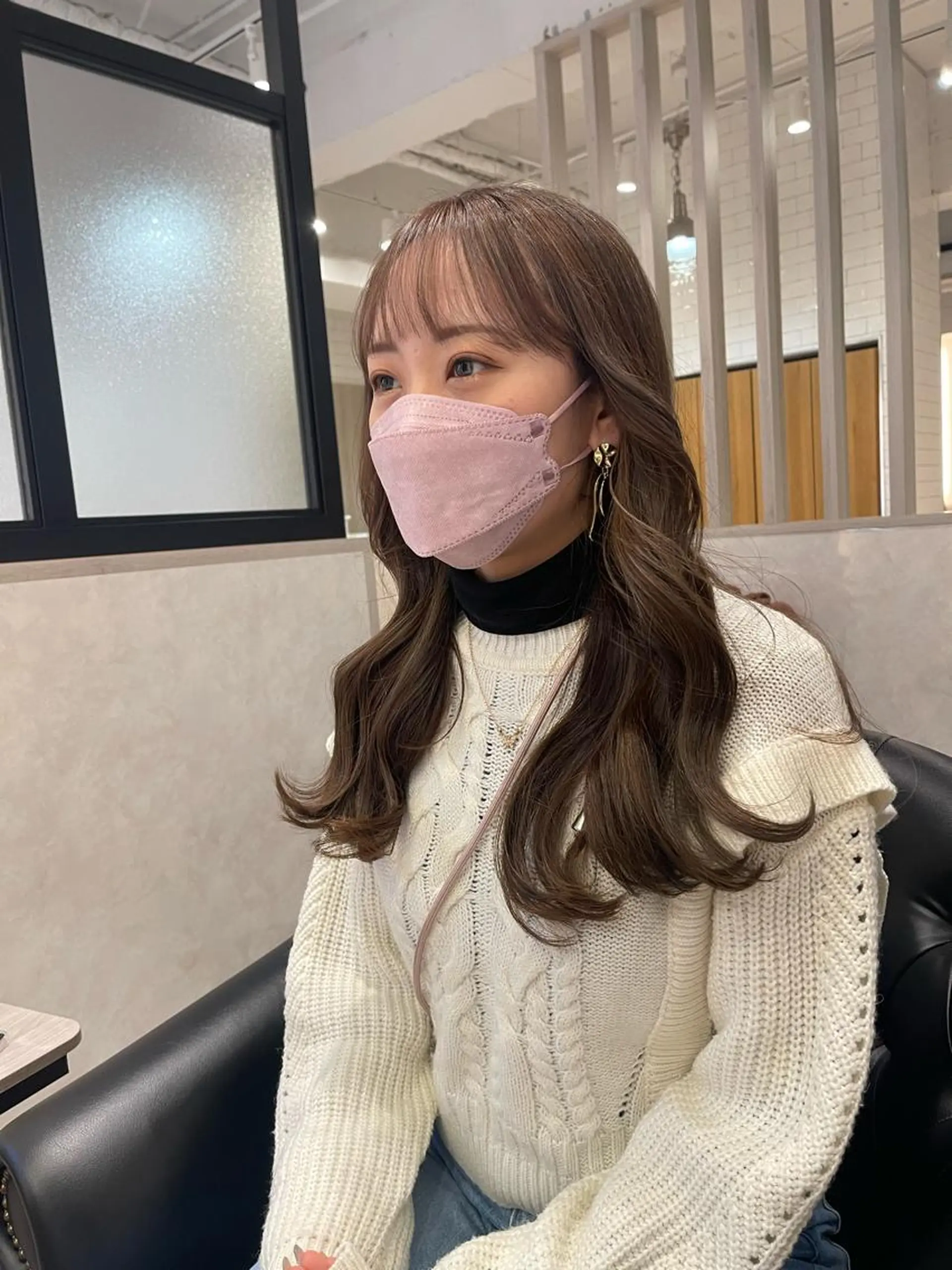 ロング カラー カット ヘアカラー トリートメント emi/髪質改善/ 韓国風/艶カラーのヘアスタイル