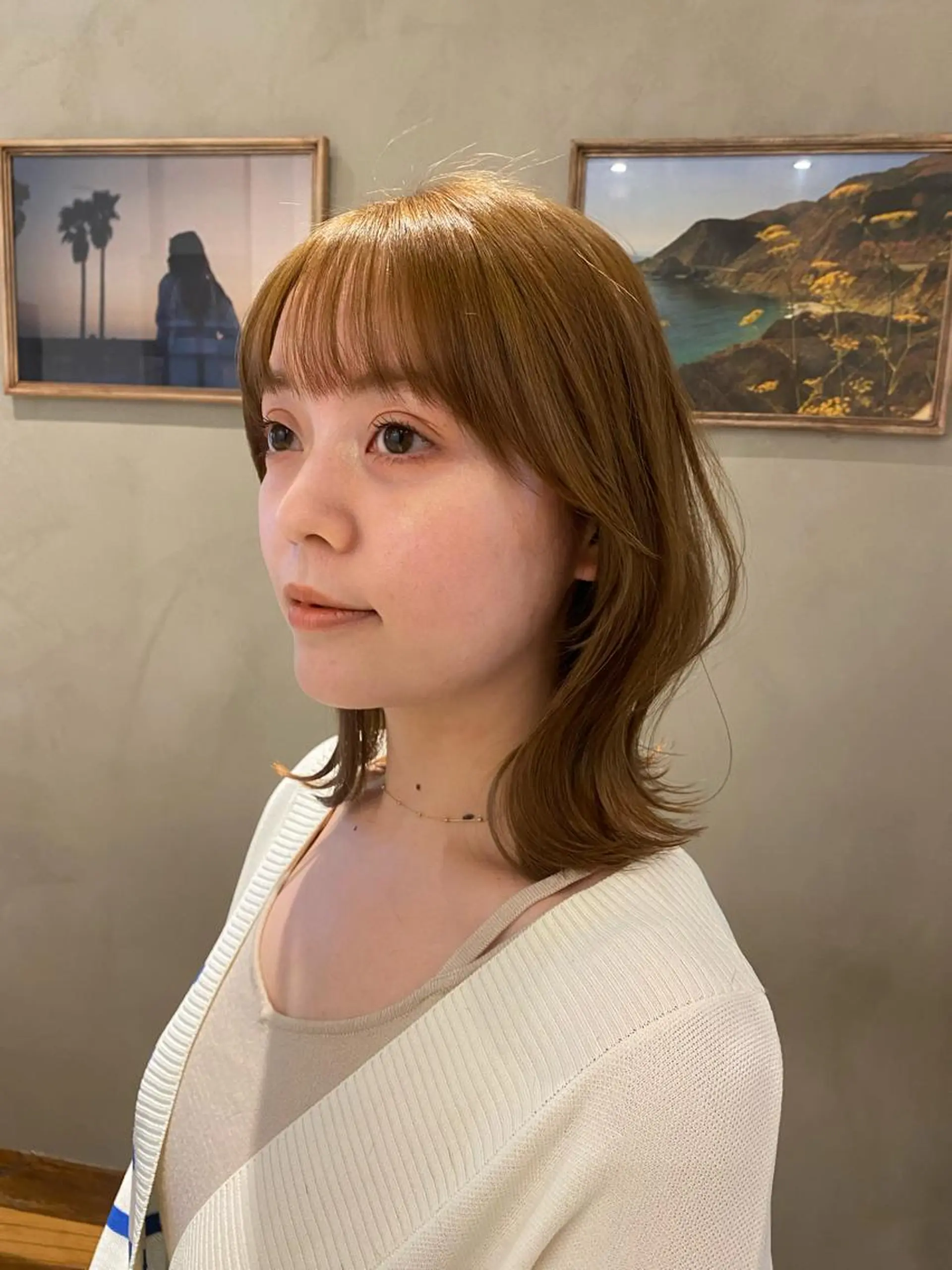 ロング カット ヘアカラー トリートメント 顔周りcut・ご相談 ＝新宿しずく🇰🇷のヘアスタイル