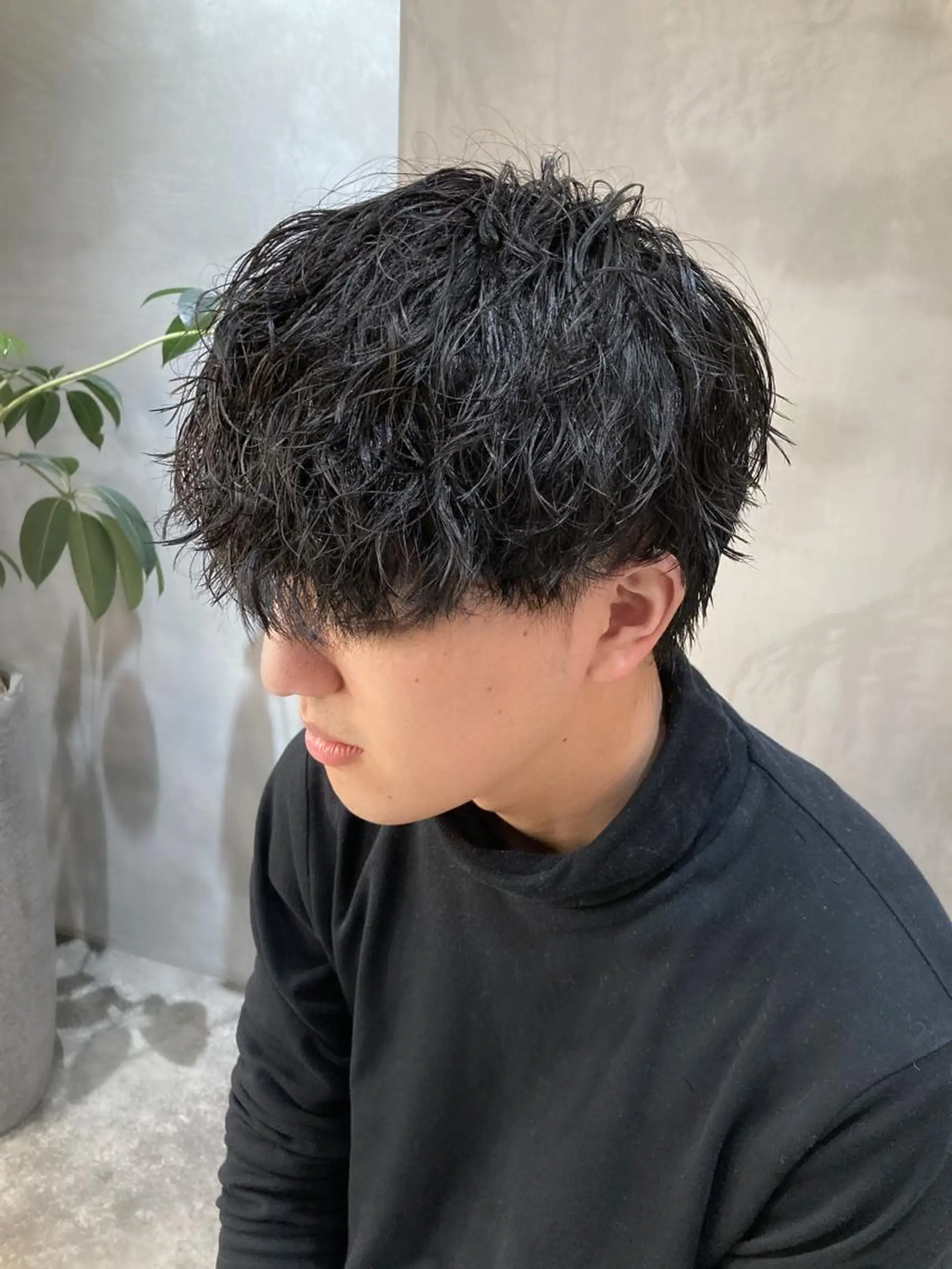 ショート パーマ メンズ 波巻きスパイラルパー マ/シャドウパーマ駿のヘアスタイル