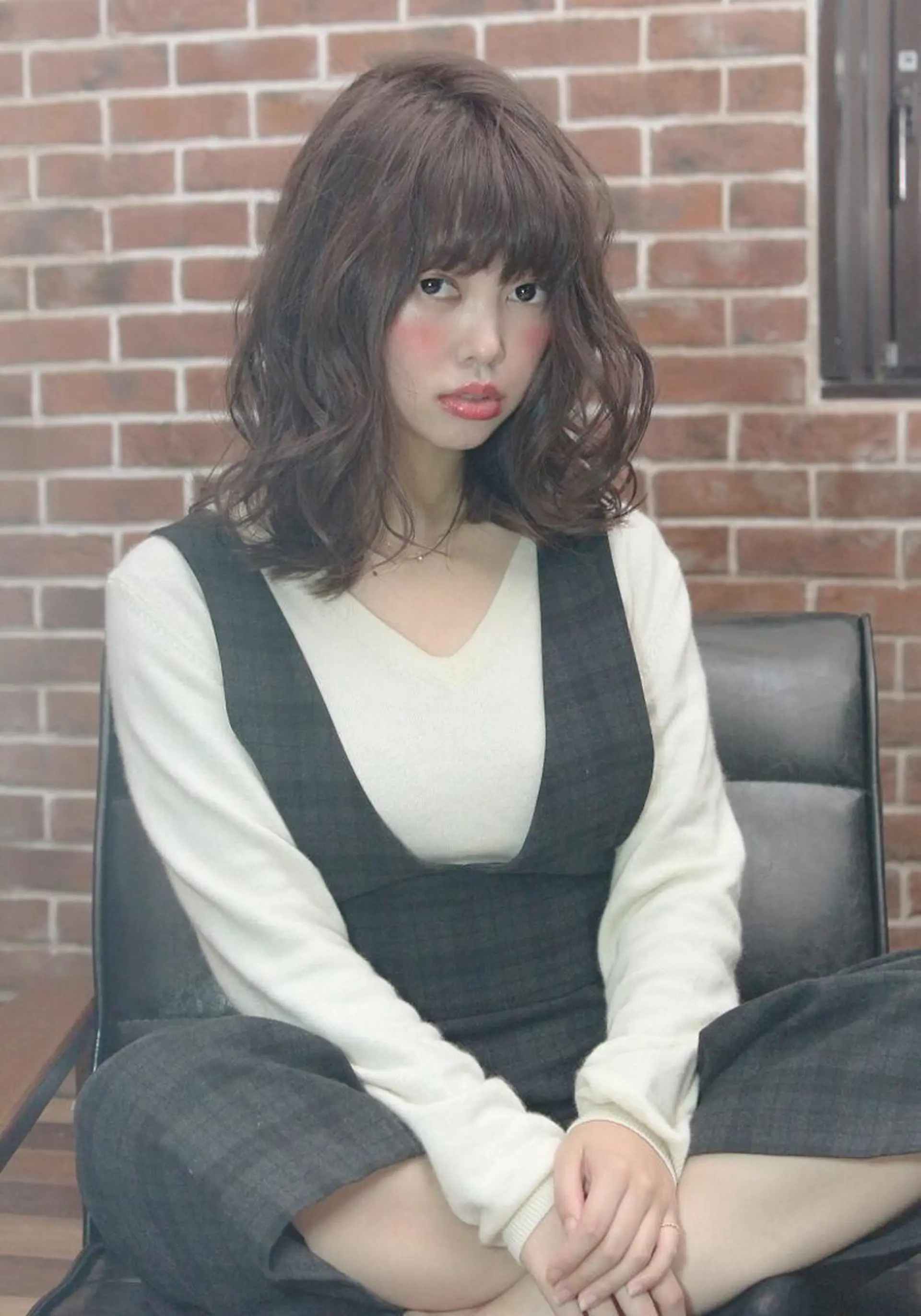 ミディアム セミロング ロング カラー パーマ 🤲ヘッドスパ🤲 たにぐちあつし🤲のヘアスタイル