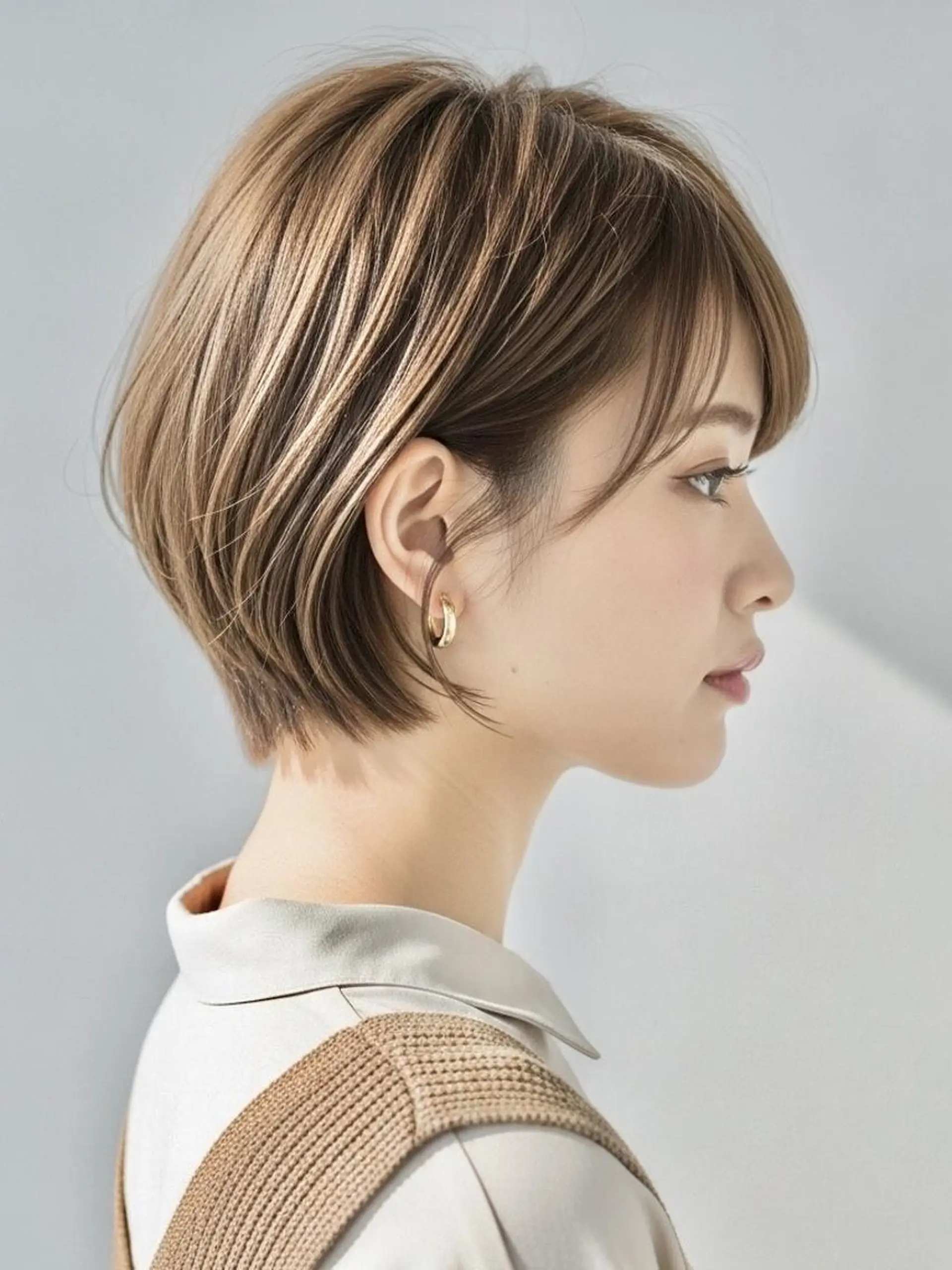 ショート 藤田真凜/ボブ/ショ ート/艶カラー🩶のヘアスタイル