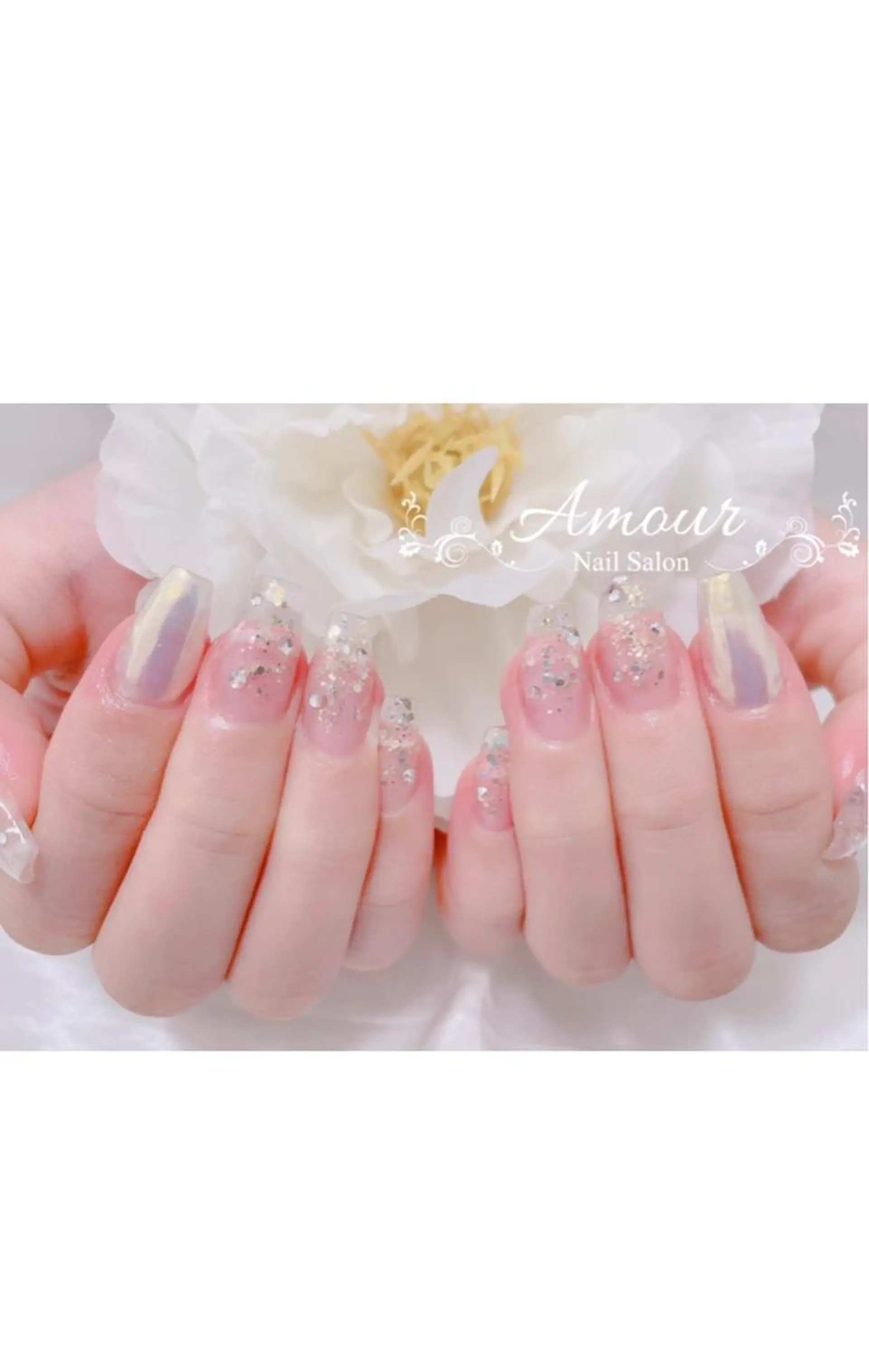 ネイル クリアネイル nailsalon ♡amour♡のネイルデザイン