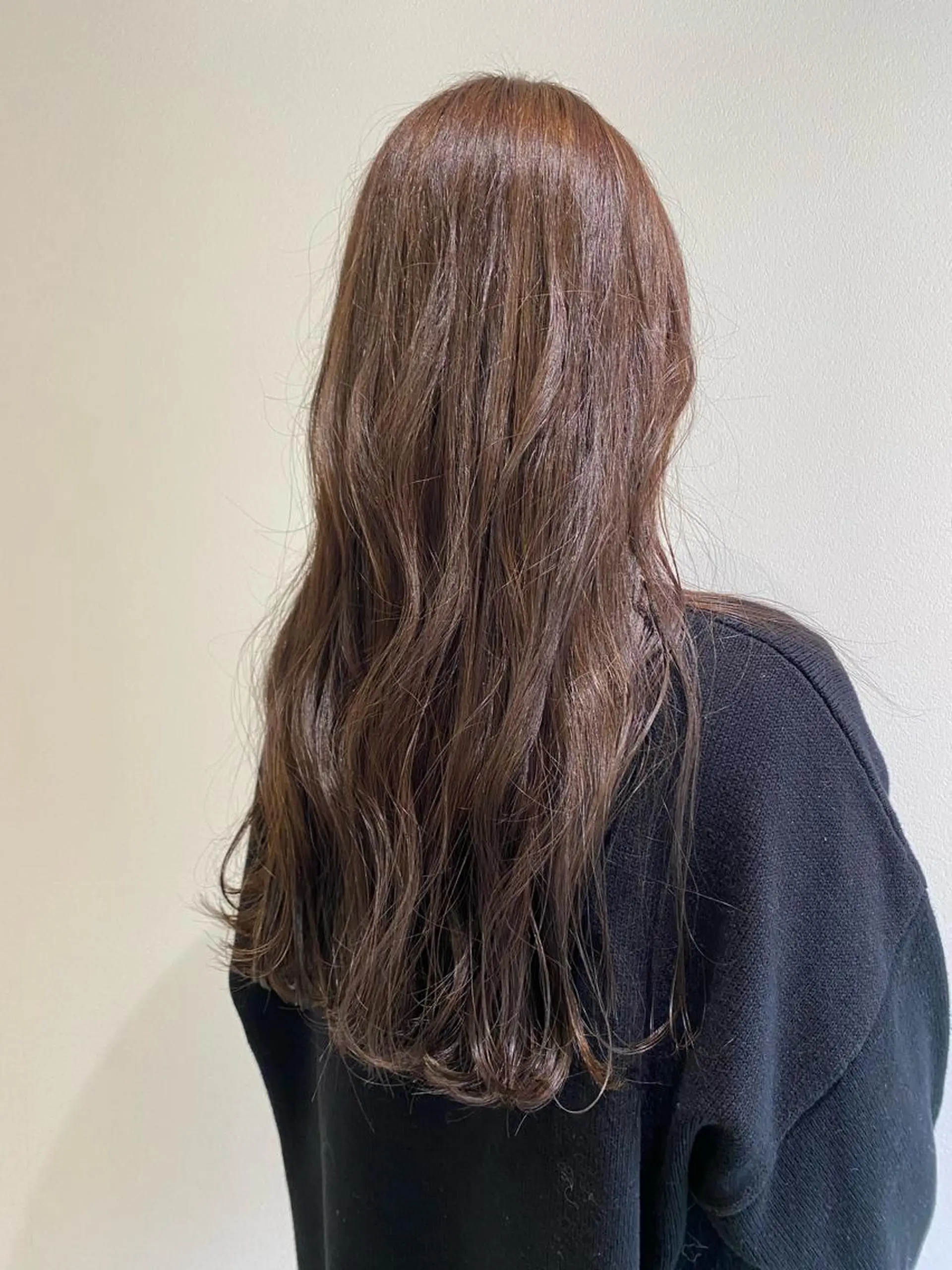 ロング ハイライト 髪質改善 レイヤーカット 縮毛矯正 ツイストパーマ ブリーチなしWカラー /酸性ストレート河本のヘアスタイル