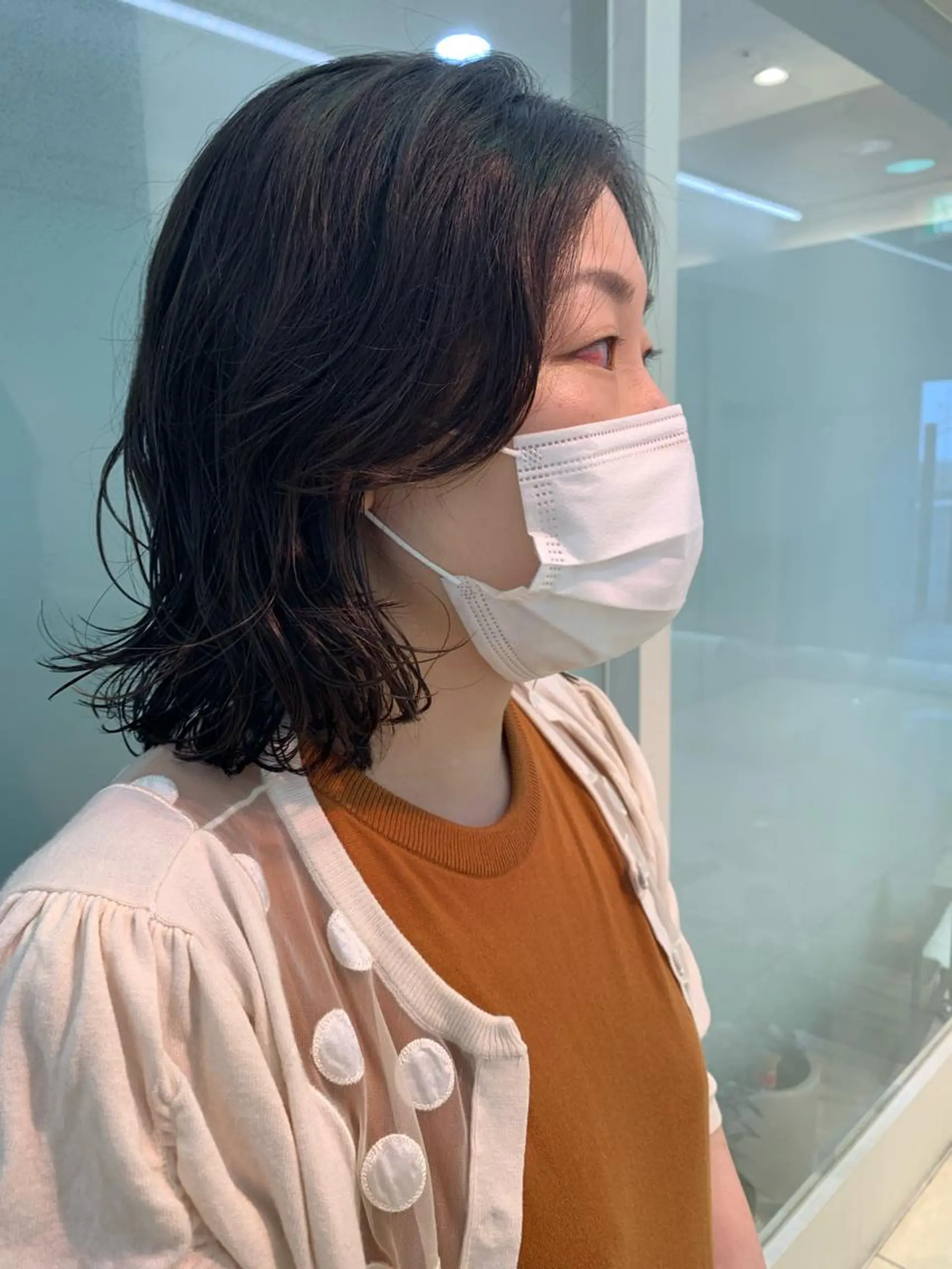 ミディアム カラー パーマ ヘアアレンジ カット パーマ トリートメント 似合わせカラー/艶 髪質改善/ヨシザキのヘアスタイル