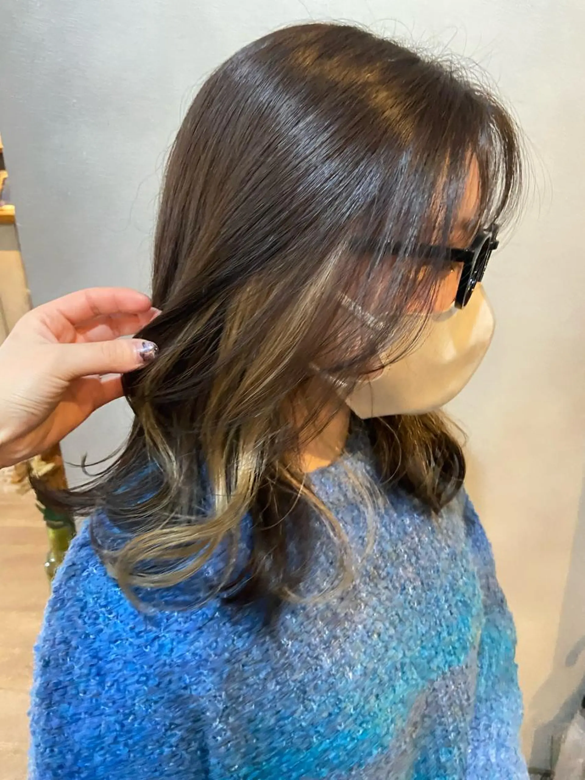 セミロング カラー ブリーチ ヘアカラー 🦭☪️Azumiボ ブ/レイヤー☪️🦭のヘアスタイル