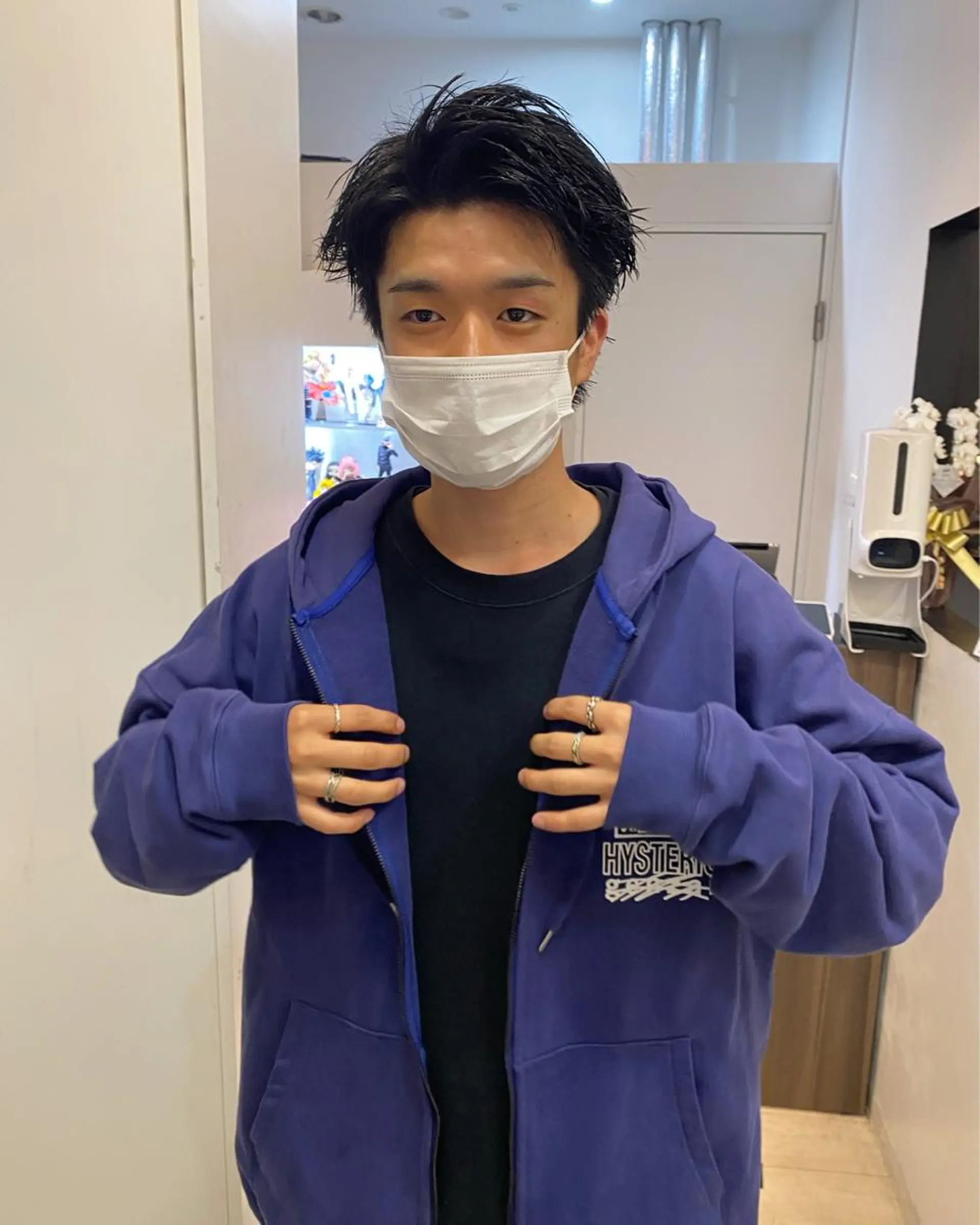 メンズ パーマ/ダブルカラー ブリーチ⭐️海斗のヘアスタイル