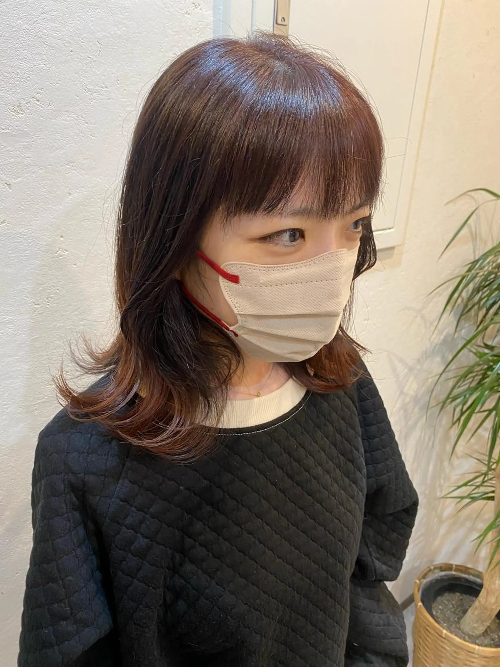 ミディアム カラー ベージュカラー グラデーションカラー ピンクカラー ピンクベージュ ヘアカラー 🍑 モモカ🍑のヘアスタイル