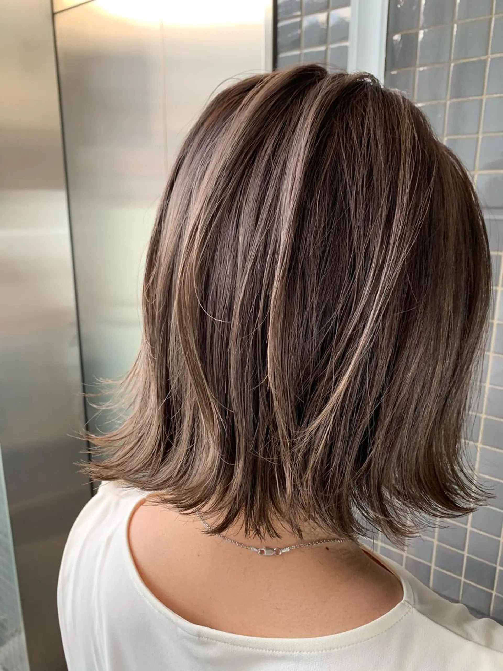 ショート カラー バレイヤージュ レイヤーカット 髪質改善サロン 心斎橋ARCHEのヘアスタイル