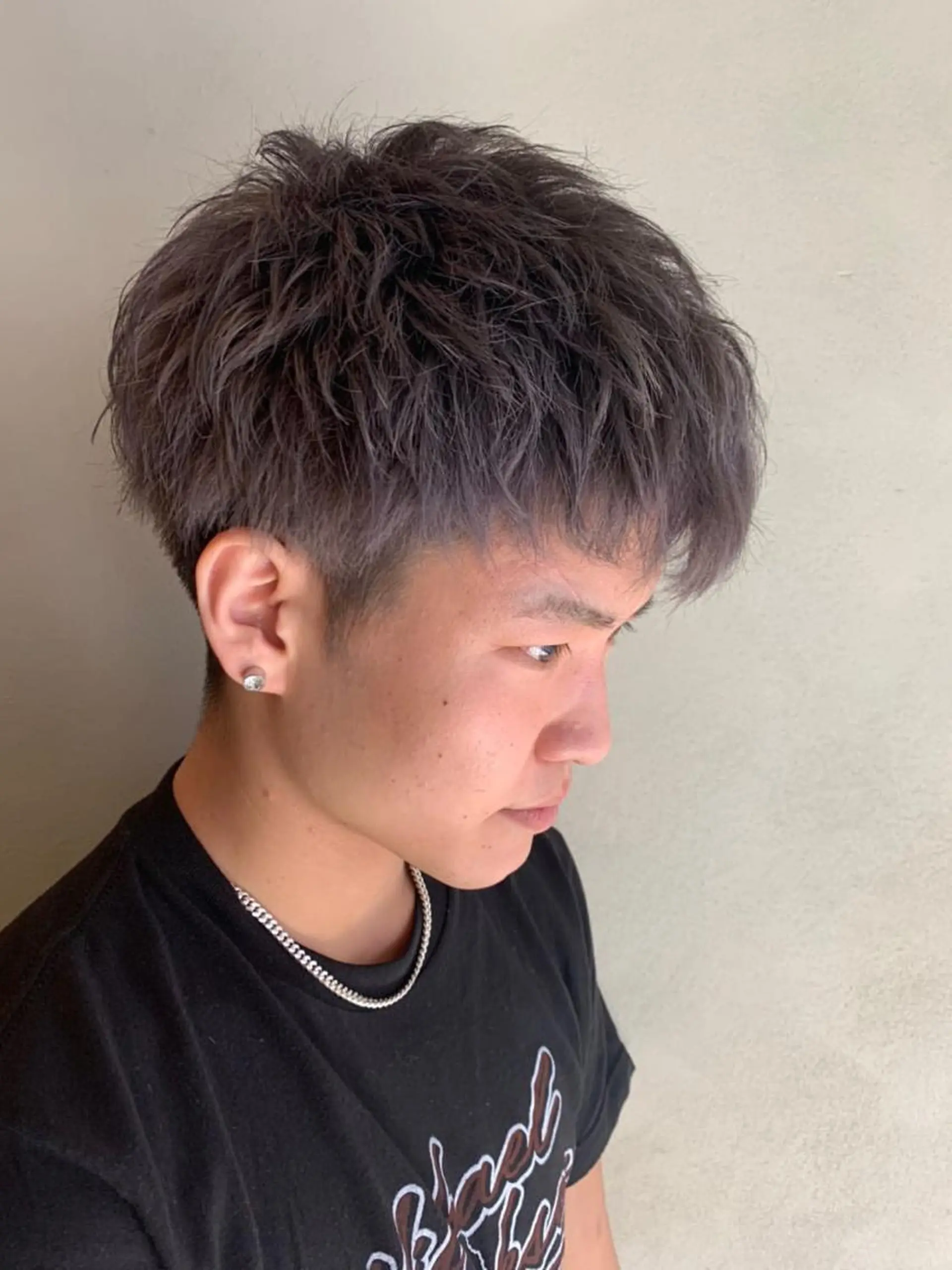 ショート カラー メンズ 上石神井メンズパーマ 飯田徹のヘアスタイル