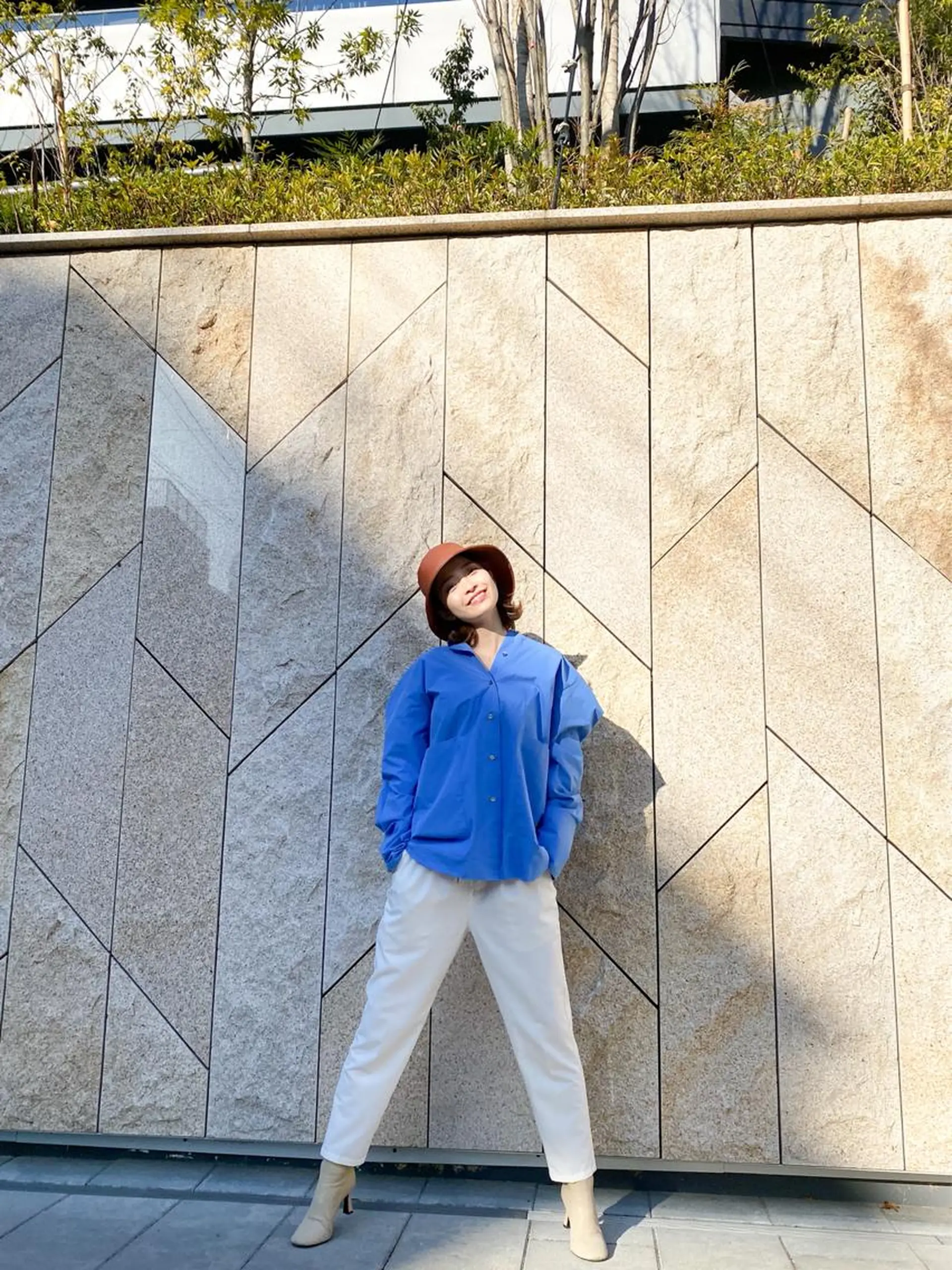 ミディアム カラー パーマ ベージュカラー ボブ 外ハネヘア メンズ特化 刈り上げない/金井のヘアスタイル