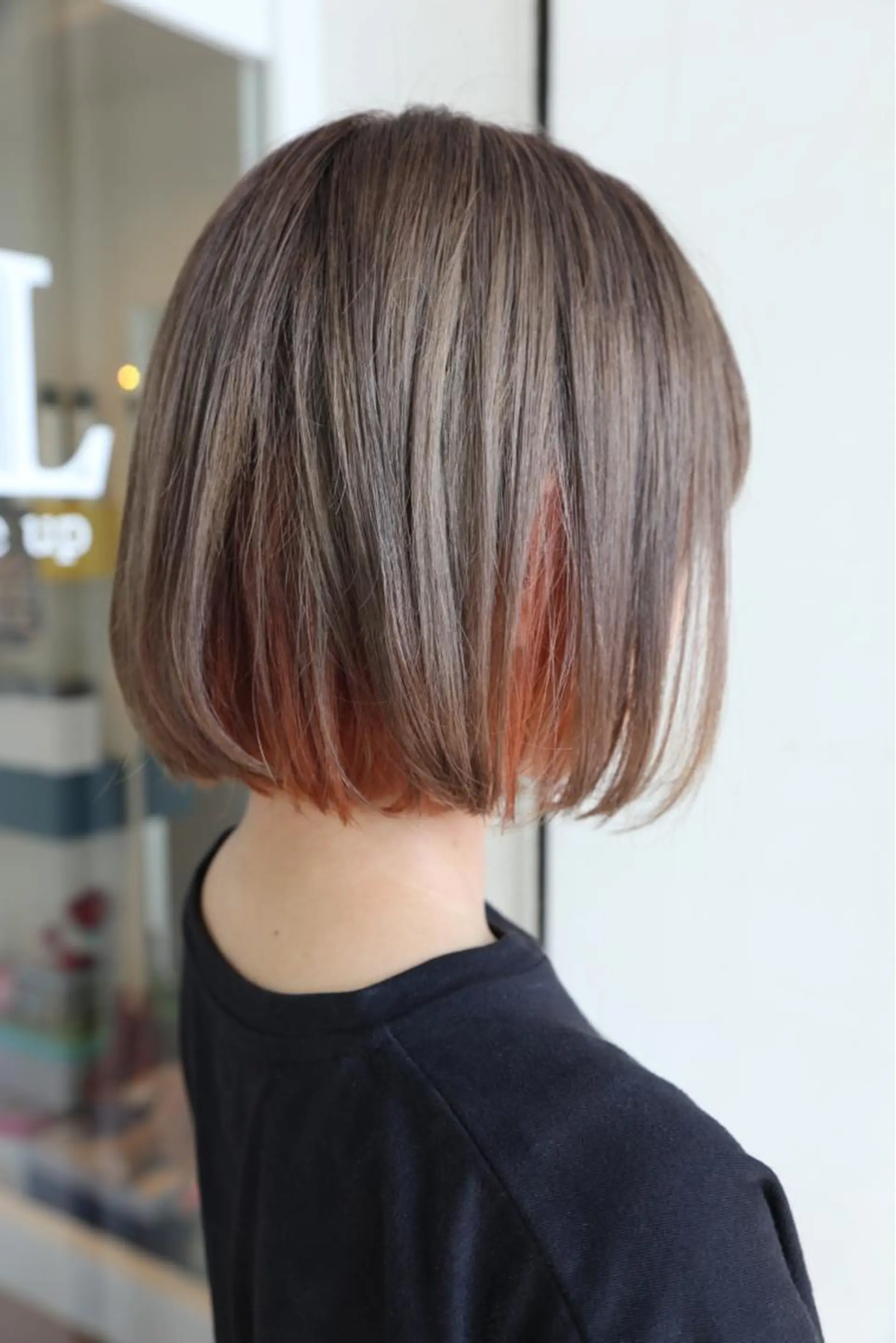 ショート カラー 限定1名撮影モデル 村中衣里のヘアスタイル