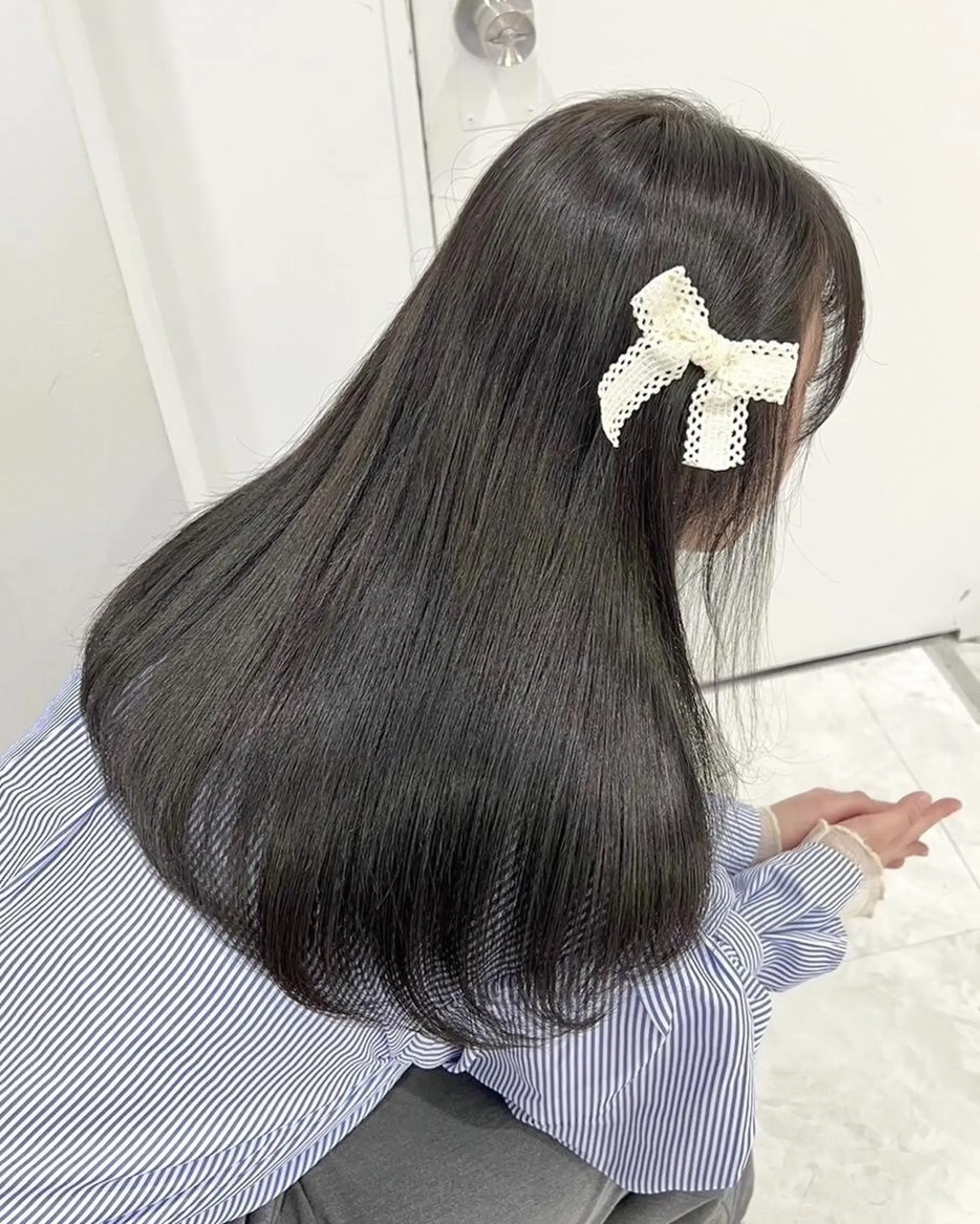 ロング カラー ヘアカラー トリートメント ヘッドスパ 韓国風レイヤー透明感 艶髪カラー/岡田悠希のヘアスタイル
