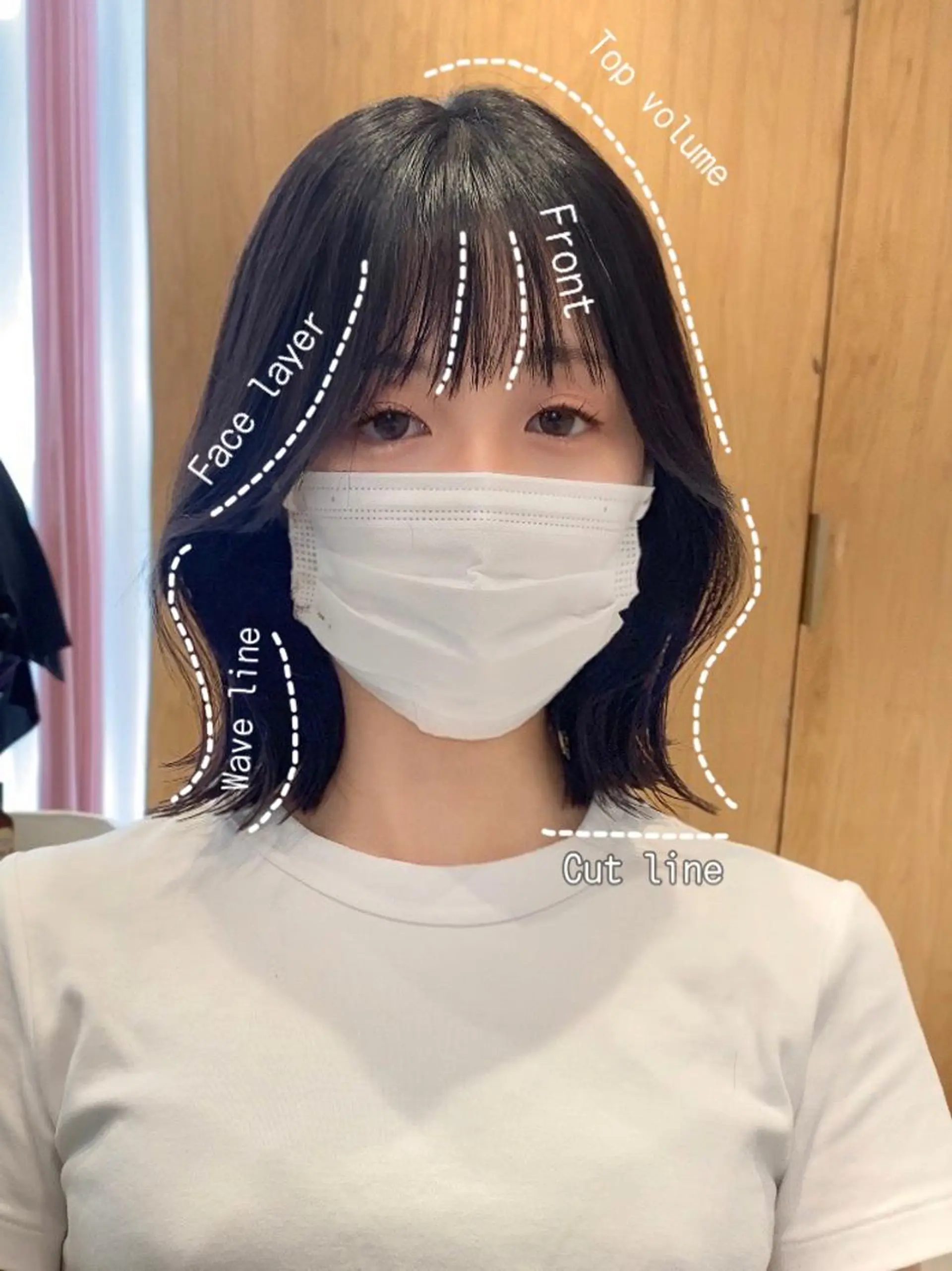 ミディアム カラー パーマ ヘアアレンジ 切りっぱなしボブ アディクシーカラー ブリーチ 透明感カラー イルミナカラー カット 小野寺瑞希 /最小顔カットのヘアスタイル