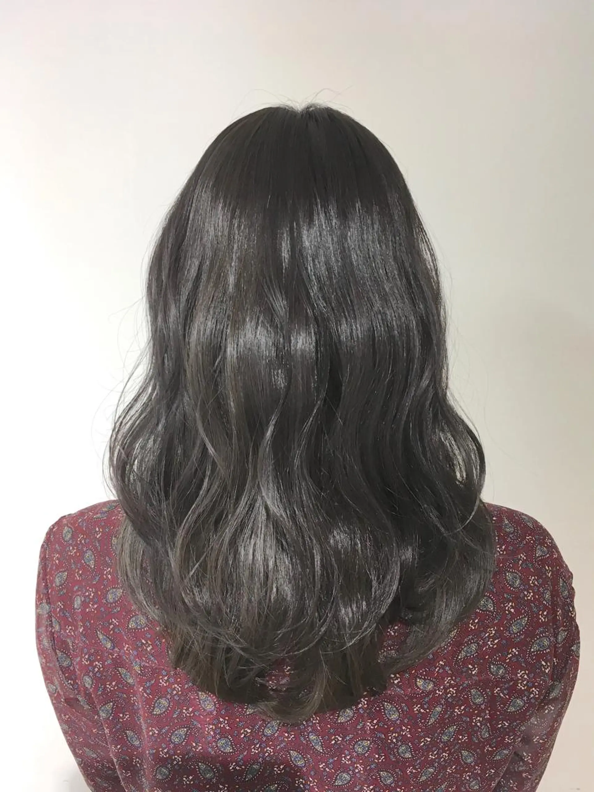 セミロング カラー ダークグレー ダークグレージュ グレージュ yoshi ☆のヘアスタイル