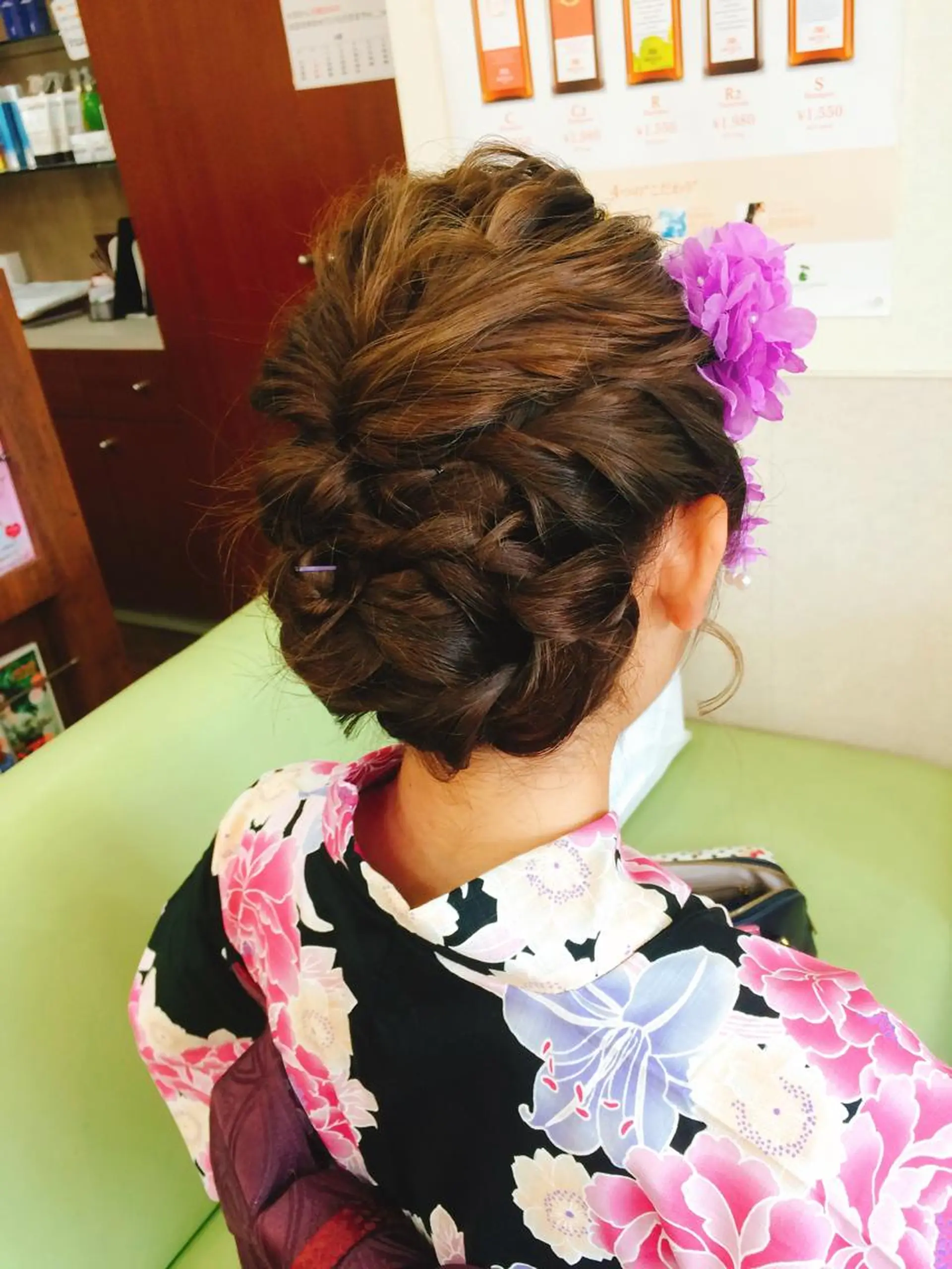 ヘアアレンジ 髪飾り 浴衣 大野 まゆのヘアスタイル