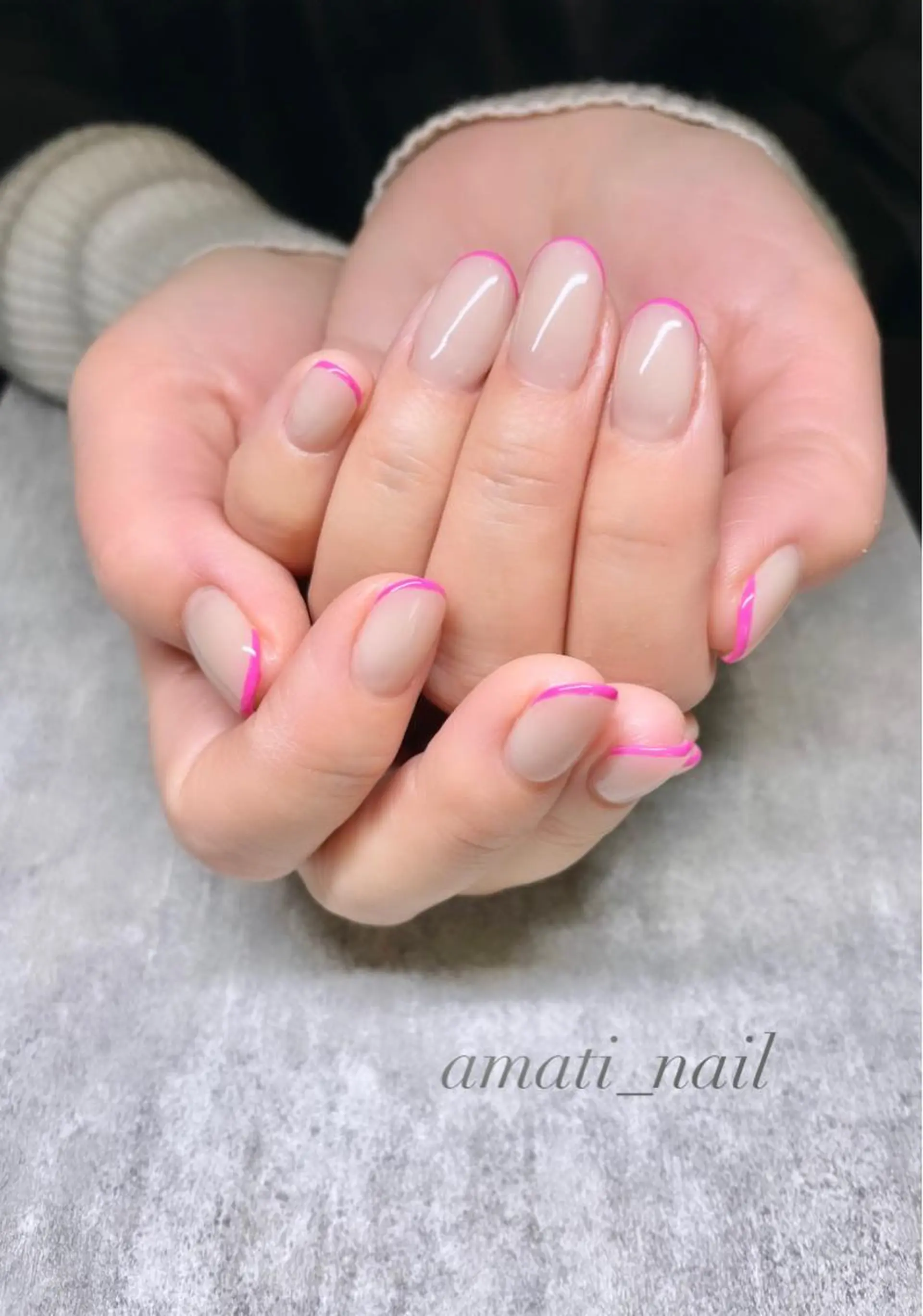 ネイル 入学式 フットネイル フレンチネイル ジェルネイル グラデーション ハンドネイル amati_nail TAKAKOのネイルデザイン