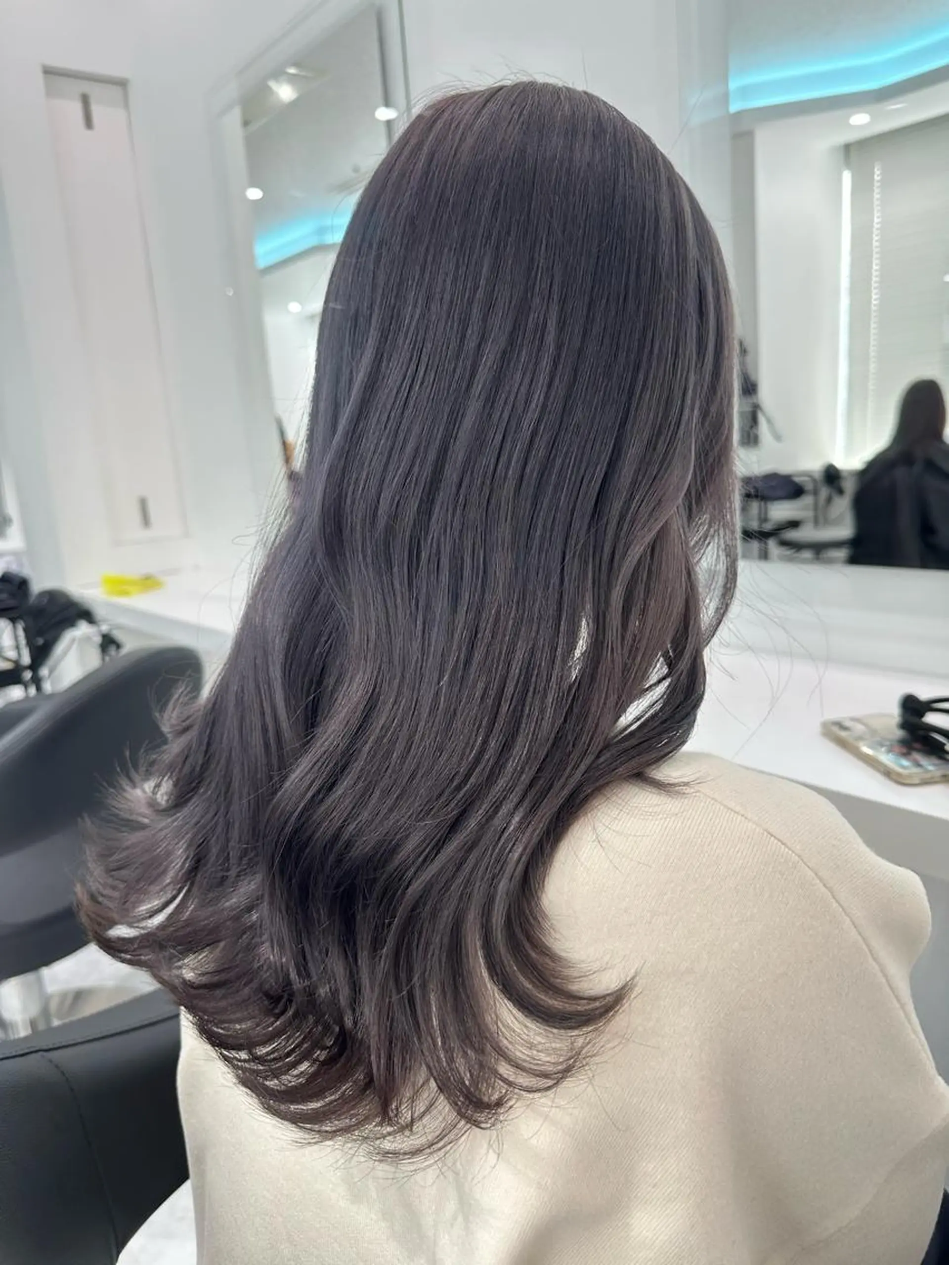 セミロング カラー ヘアカラー トリートメント ヘッドスパ ヘアセット ♡上品韓国髪♡ブラ ウン/SAYATOのヘアスタイル