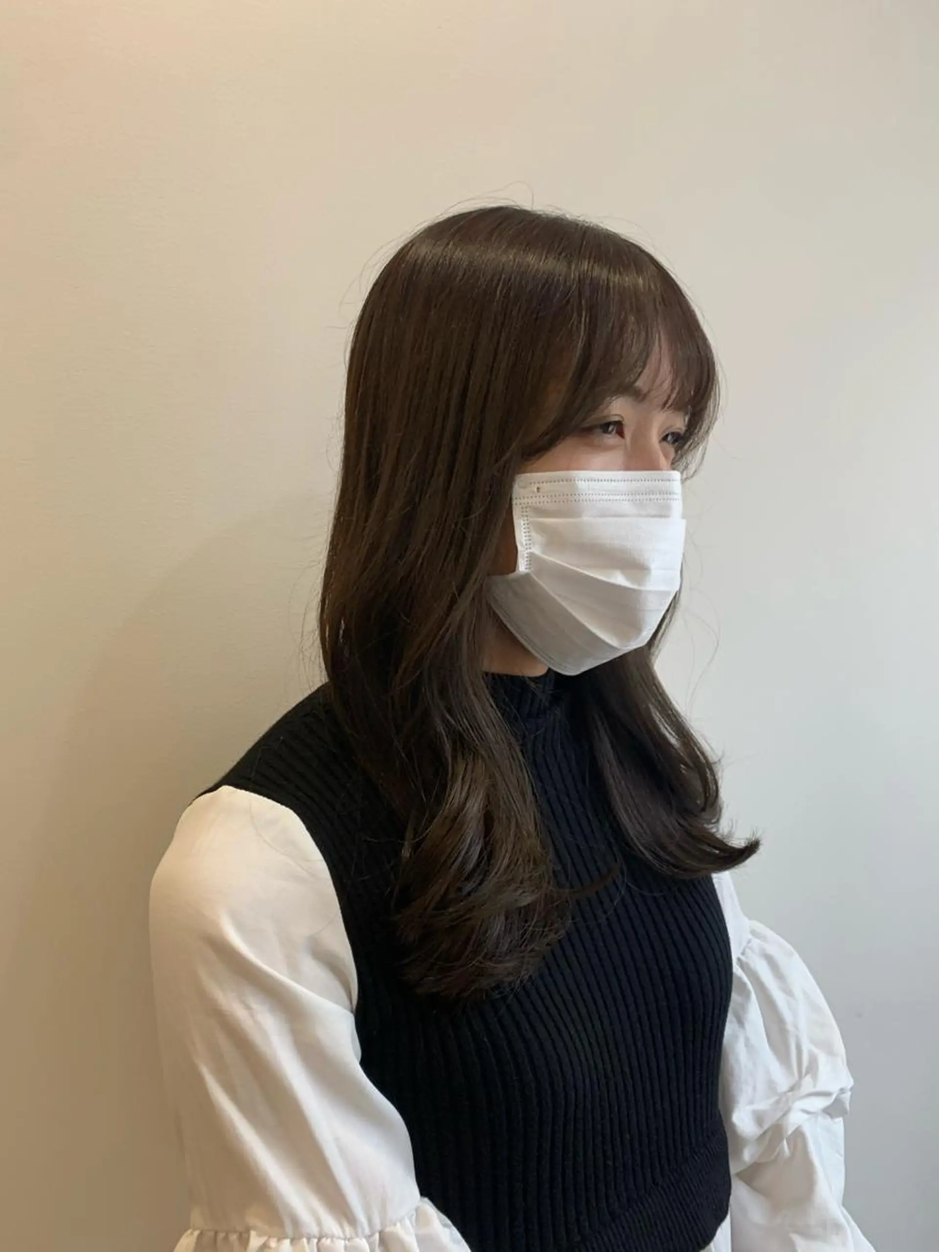 ロング カラー エギョモリ 顔周りカット ヨシンモリ 韓国風ヘア 韓国🇰🇷髪質改善 Chisaki치사키のヘアスタイル