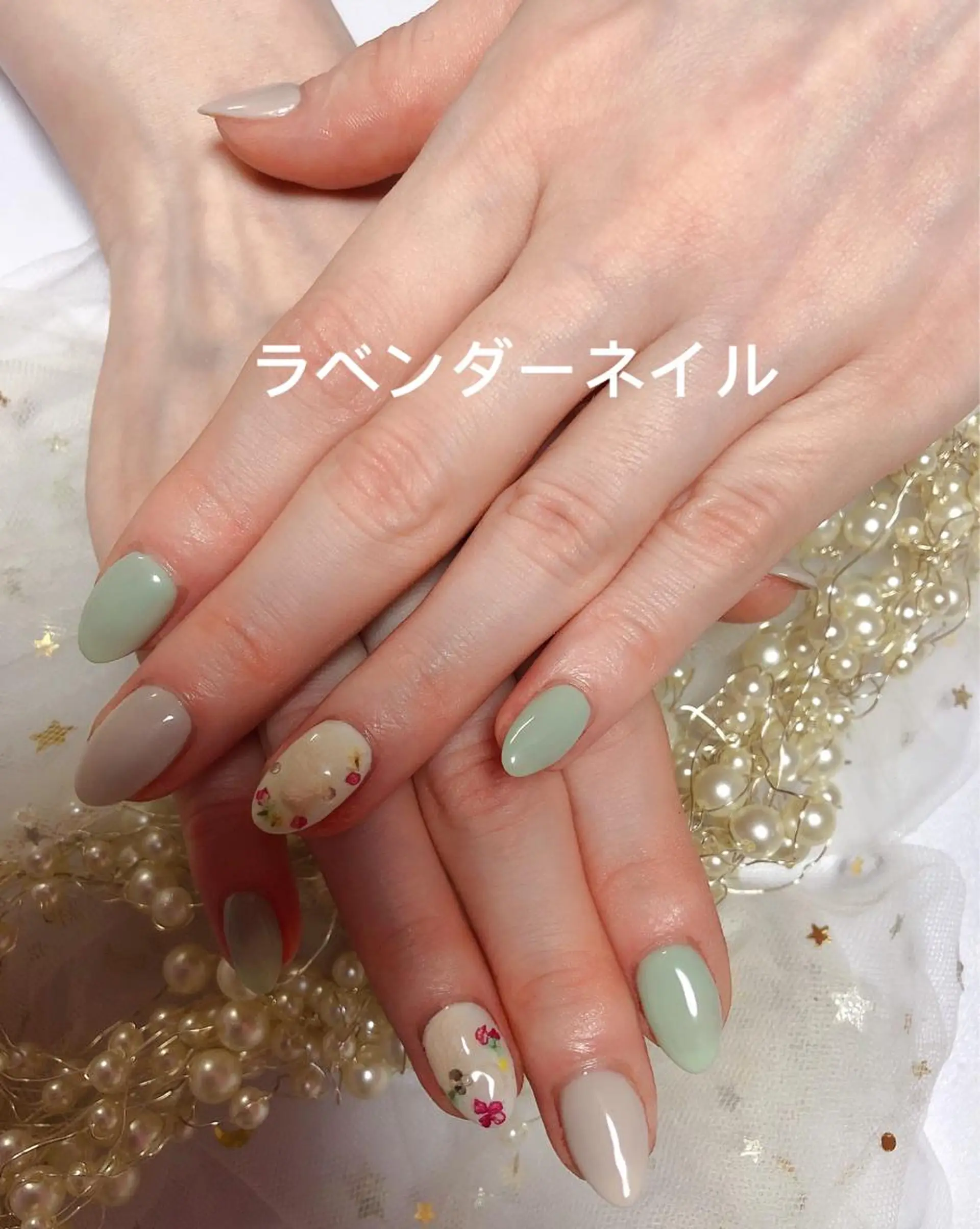 ネイル ラベンダー💖日暮里 ルル💖ネイルのネイルデザイン