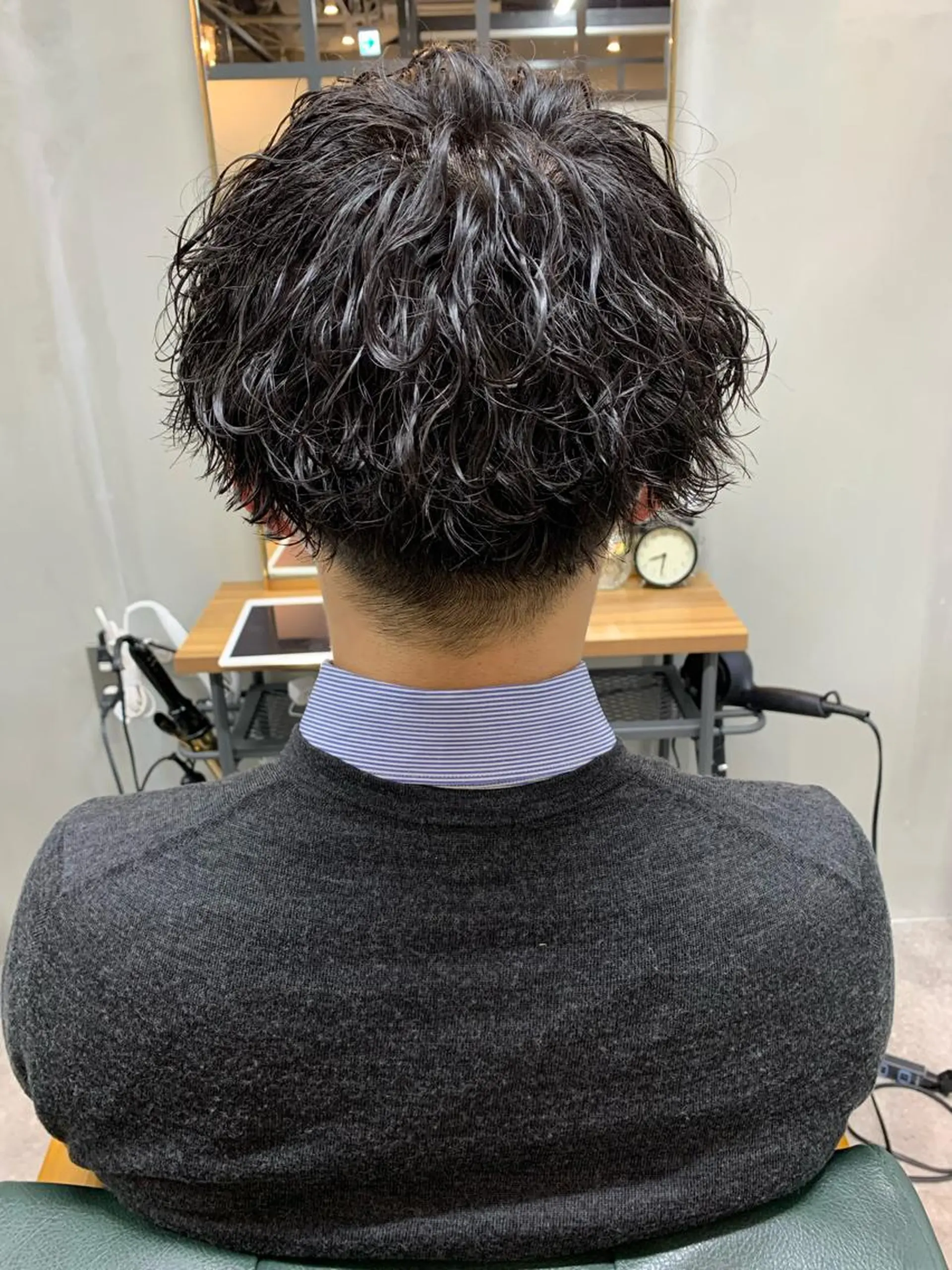 ショート パーマ メンズ カット パーマ 【S.BROOM】 店長　西川徹のヘアスタイル