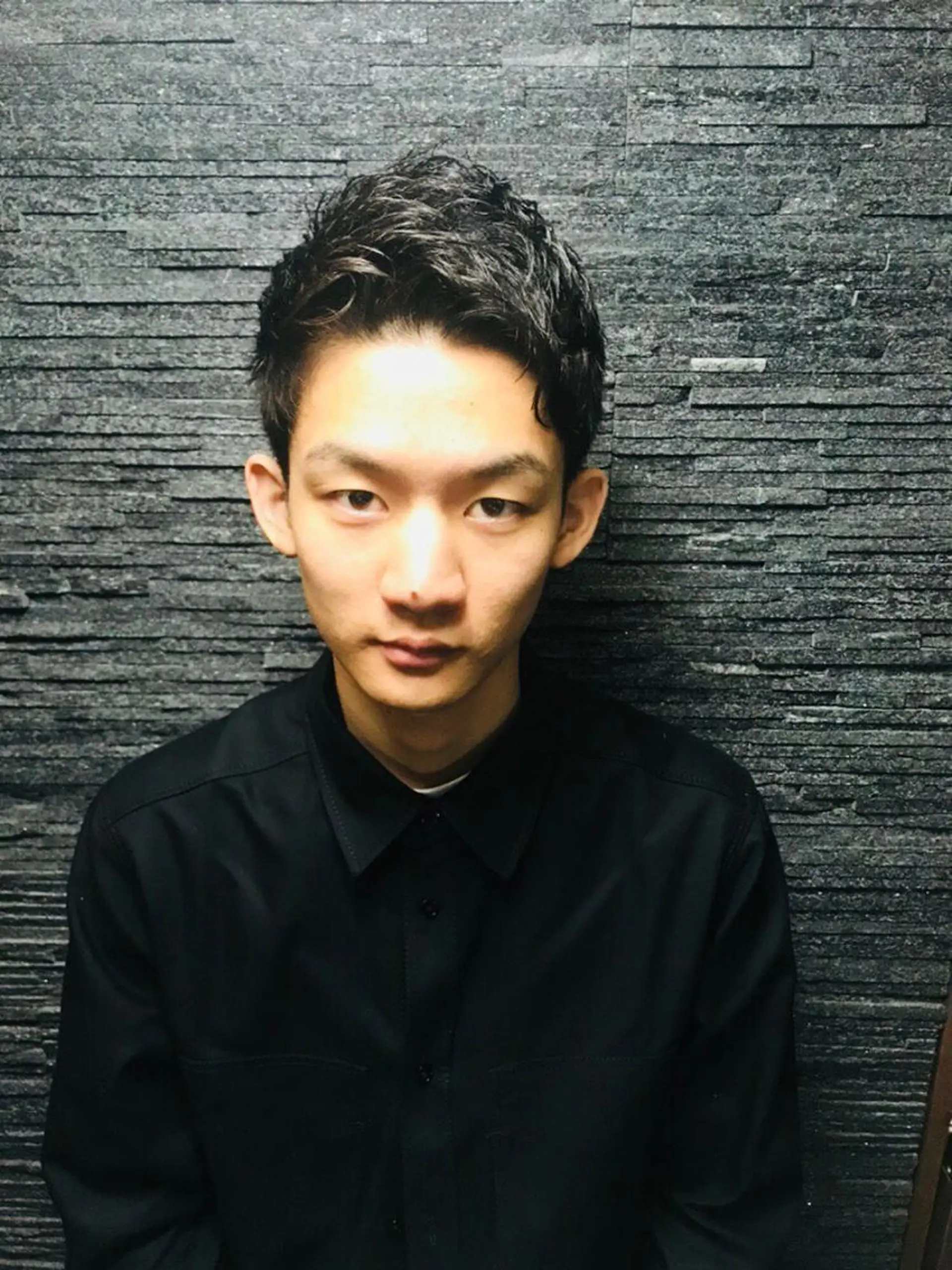 ミディアム パーマ カット パーマ プレミアムバーバー 目黒店のヘアスタイル