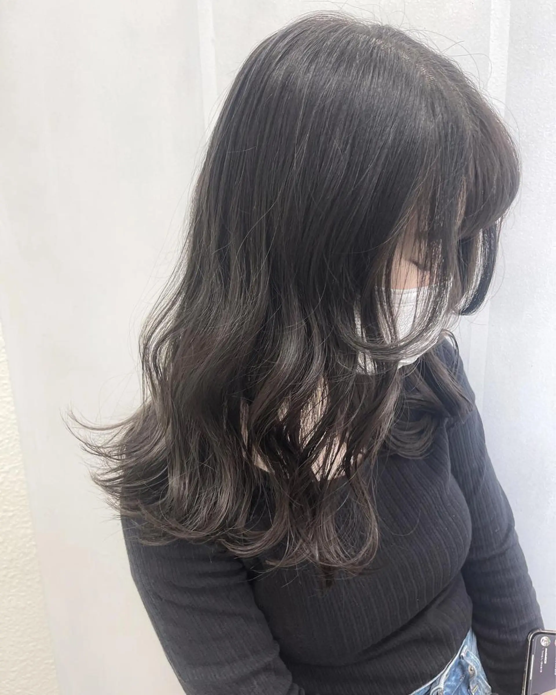 セミロング カラー アディクシーカラー アッシュ 透明感カラー グレージュ OAK溝の口 𖠋SHINYAのヘアスタイル