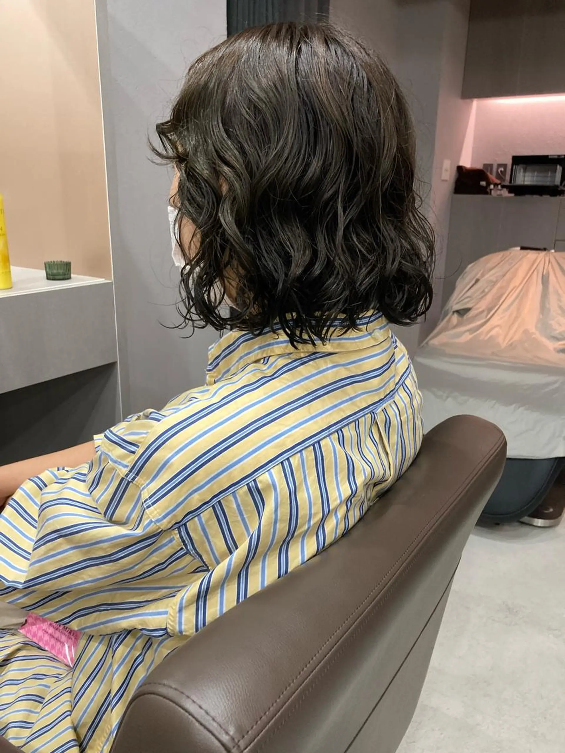 ショート カラー パーマ カット ヘアカラー パーマ ロングパーマ木村 ボブパーマのヘアスタイル