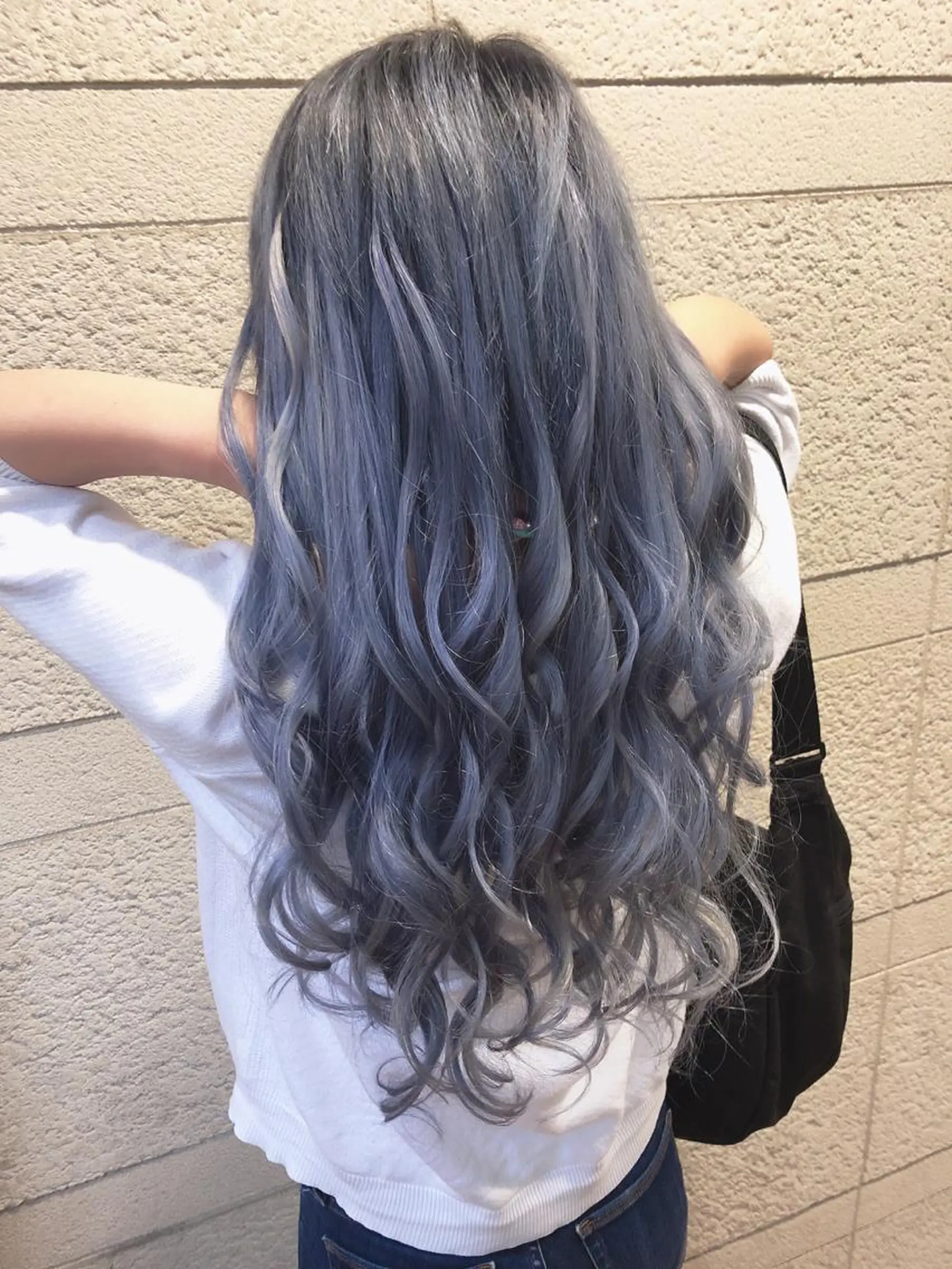 ロング カラー シールエクステ ラベンダーカラー エクステ ロング レイヤー/エクステ alpha下妻のヘアスタイル