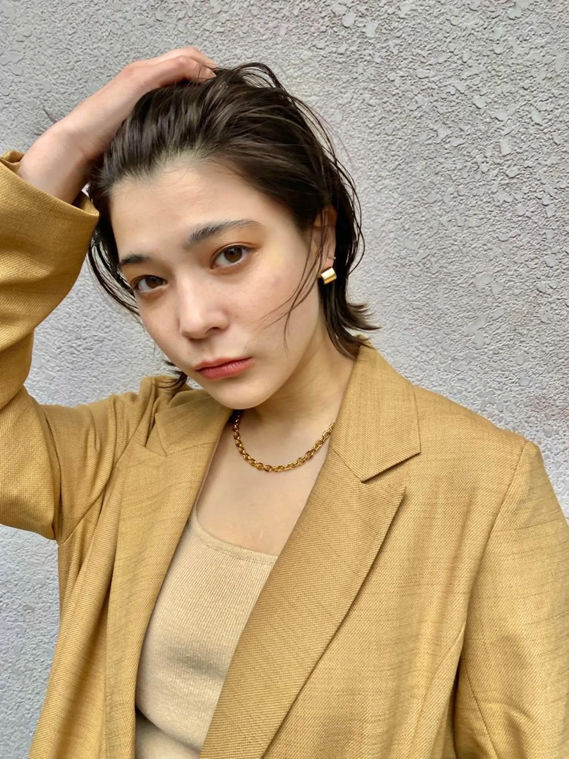 ショート カラー ヘアアレンジ 切りっぱなしボブ ボブ ヘアカラー トリートメント ナカジマ ボブ/レイヤーのヘアスタイル