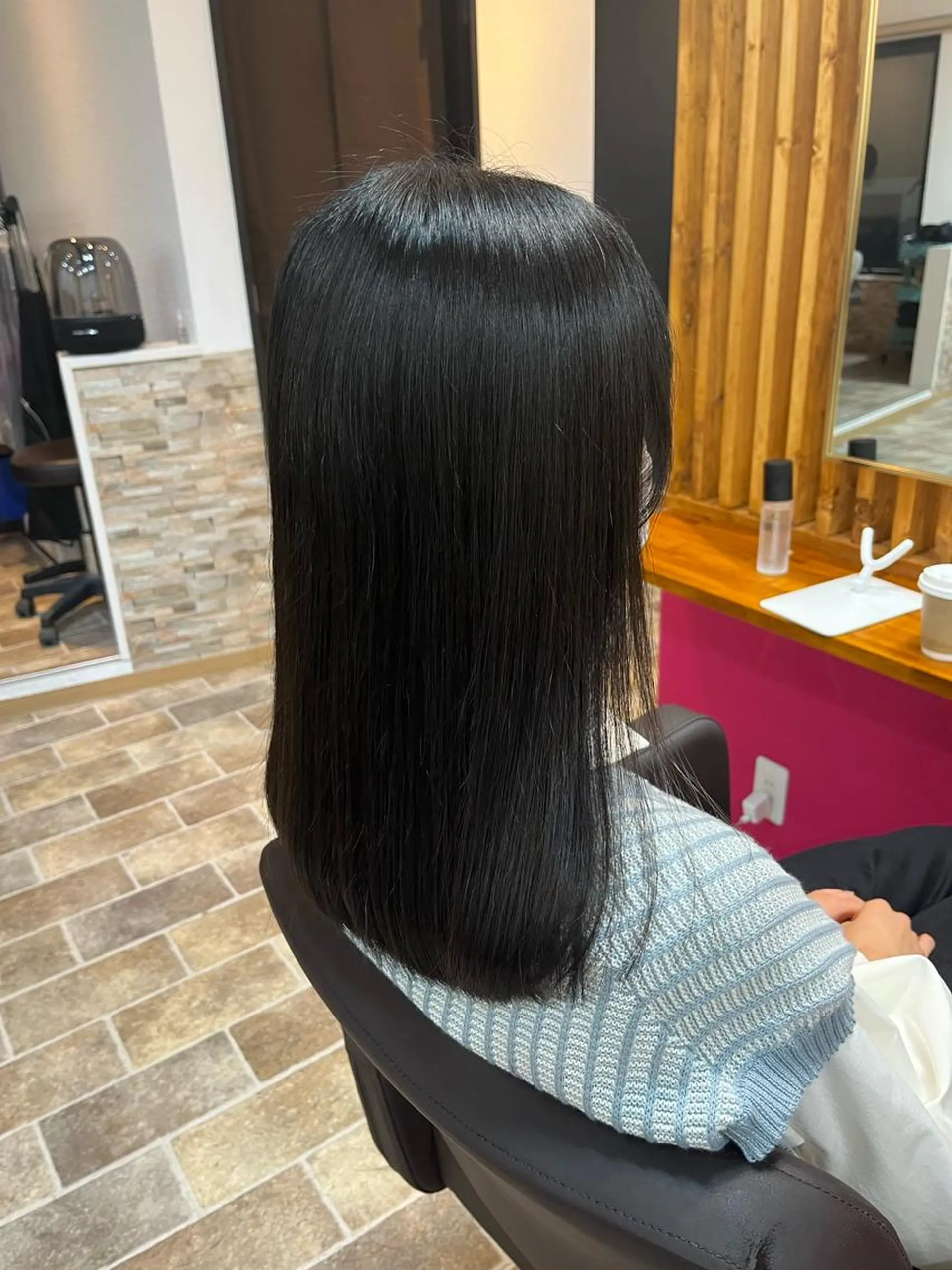 ロング カラー ヘアカラー&縮毛矯正 STAR☆RIVERのヘアスタイル