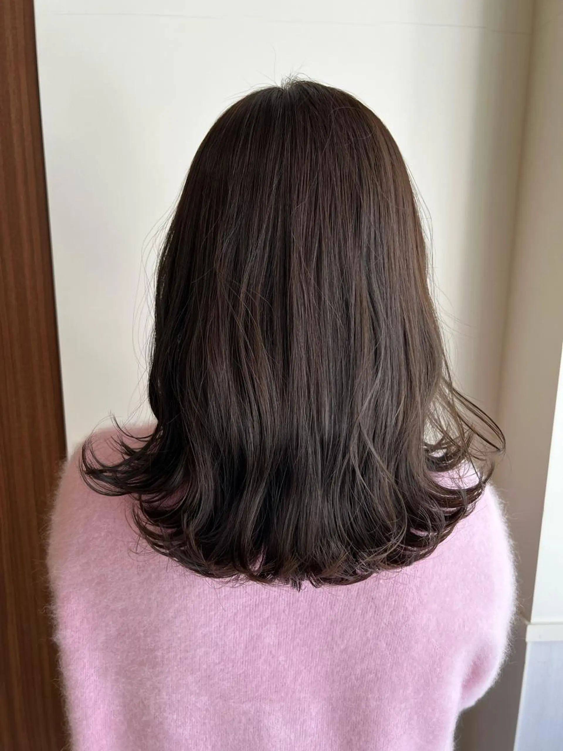 ミディアム ヘアカラー トリートメント ながやま まいのヘアスタイル