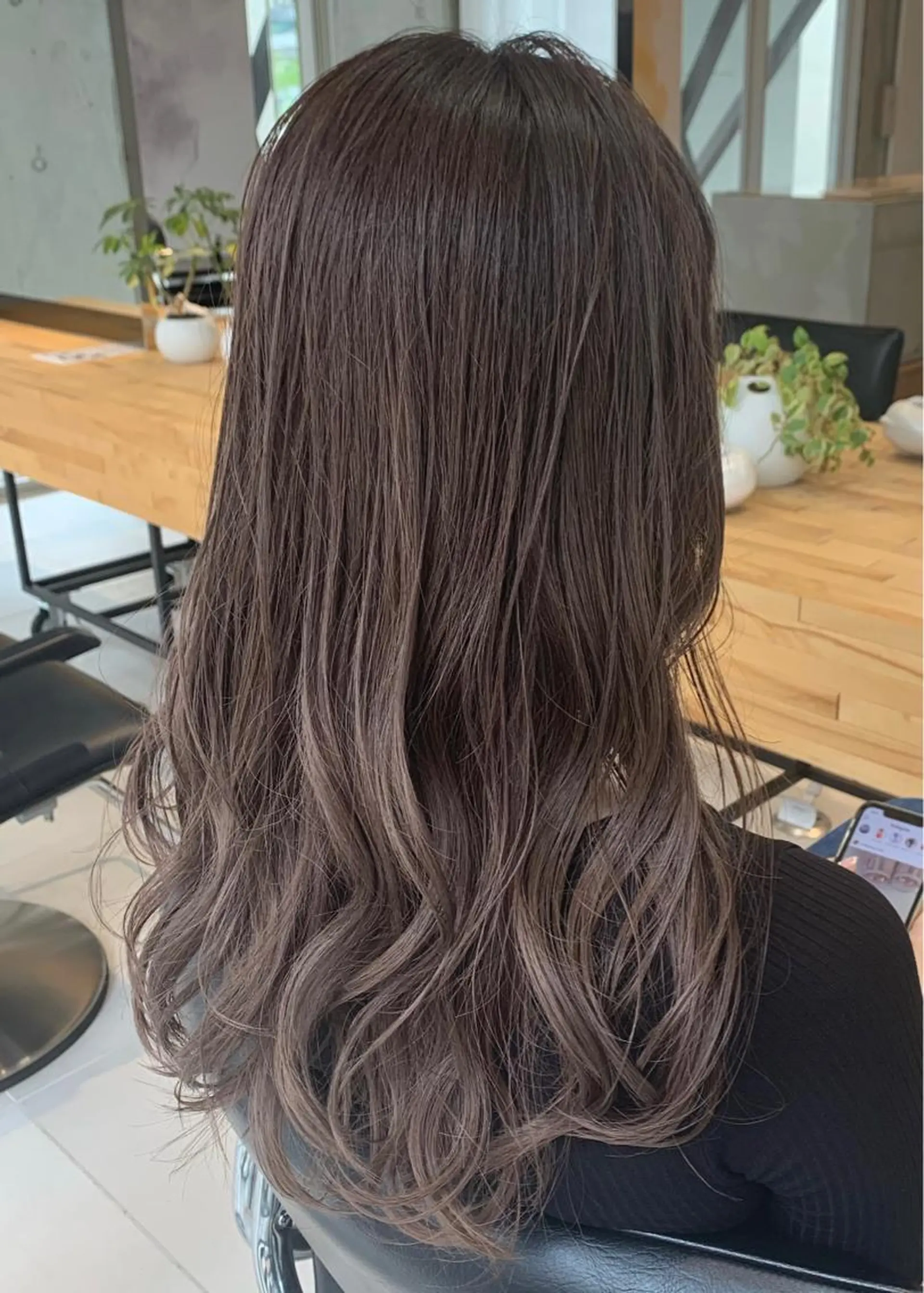 セミロング カット ヘアカラー トリートメント hoNua. 栄/透明感カラーのヘアスタイル