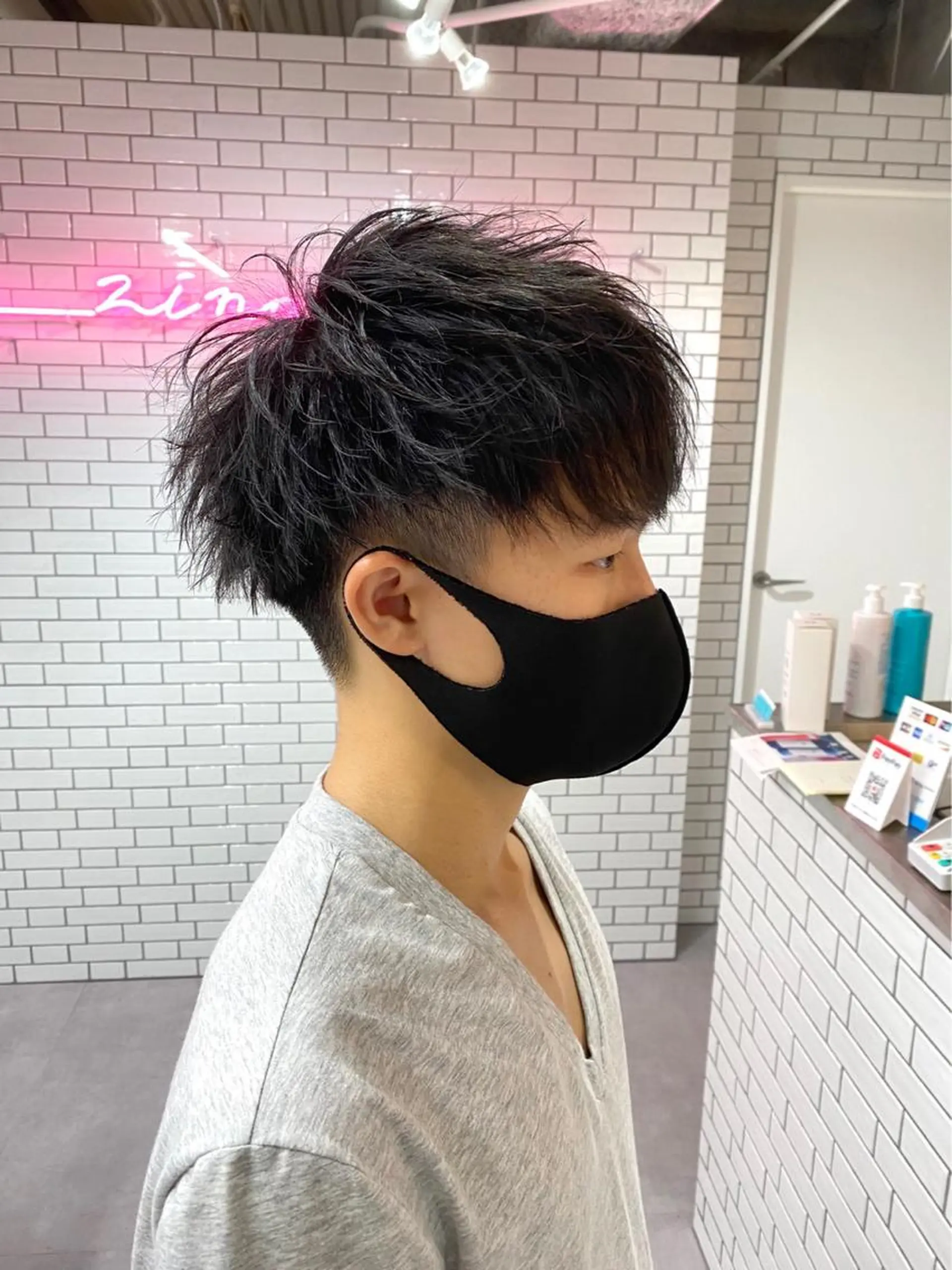 ショート メンズ マッシュ 刈り上げ カット ヘアセット 梅田中崎町メンズ 美容師ユースケのヘアスタイル