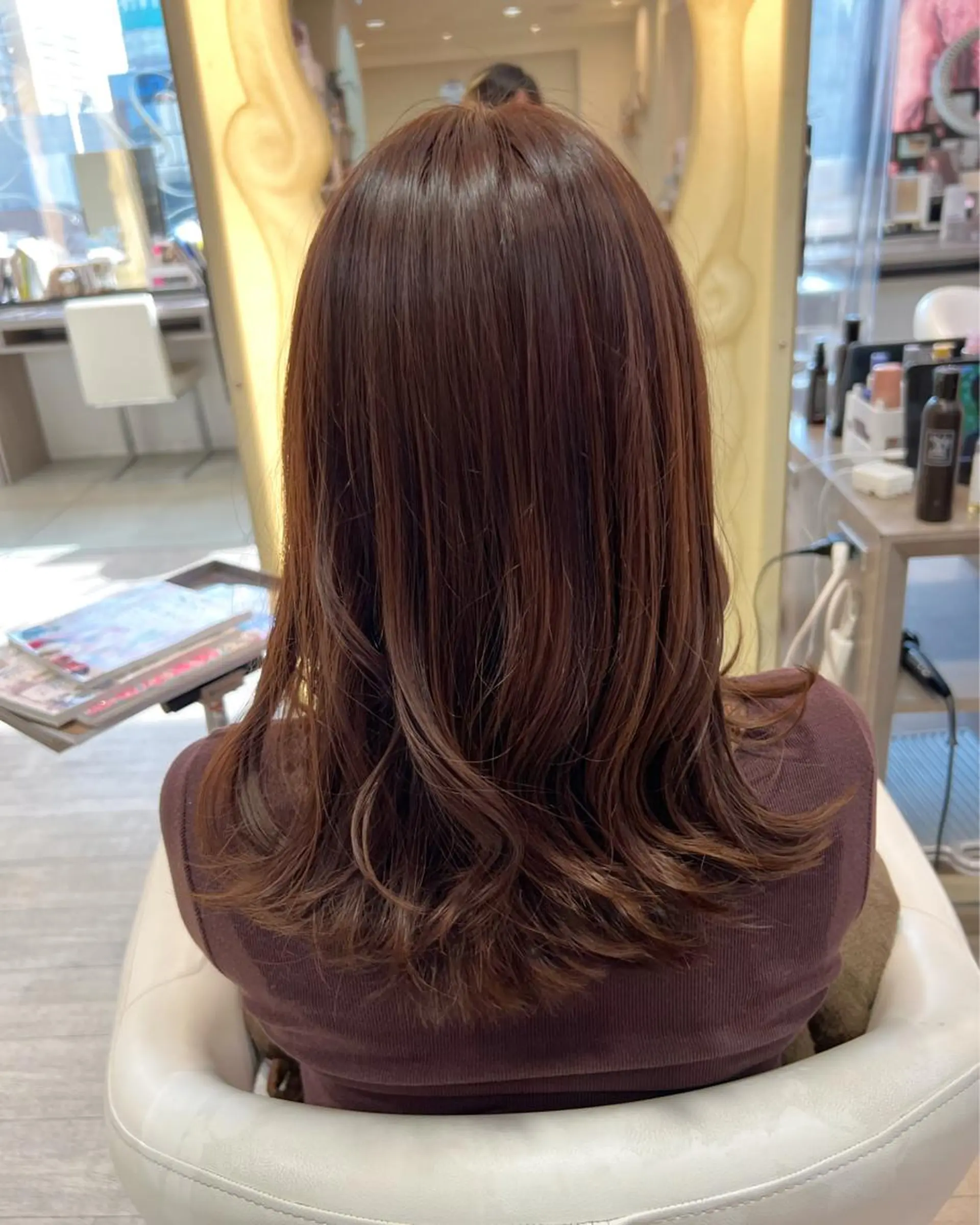 セミロング カラー イルミナカラー 柳澤 和也のヘアスタイル