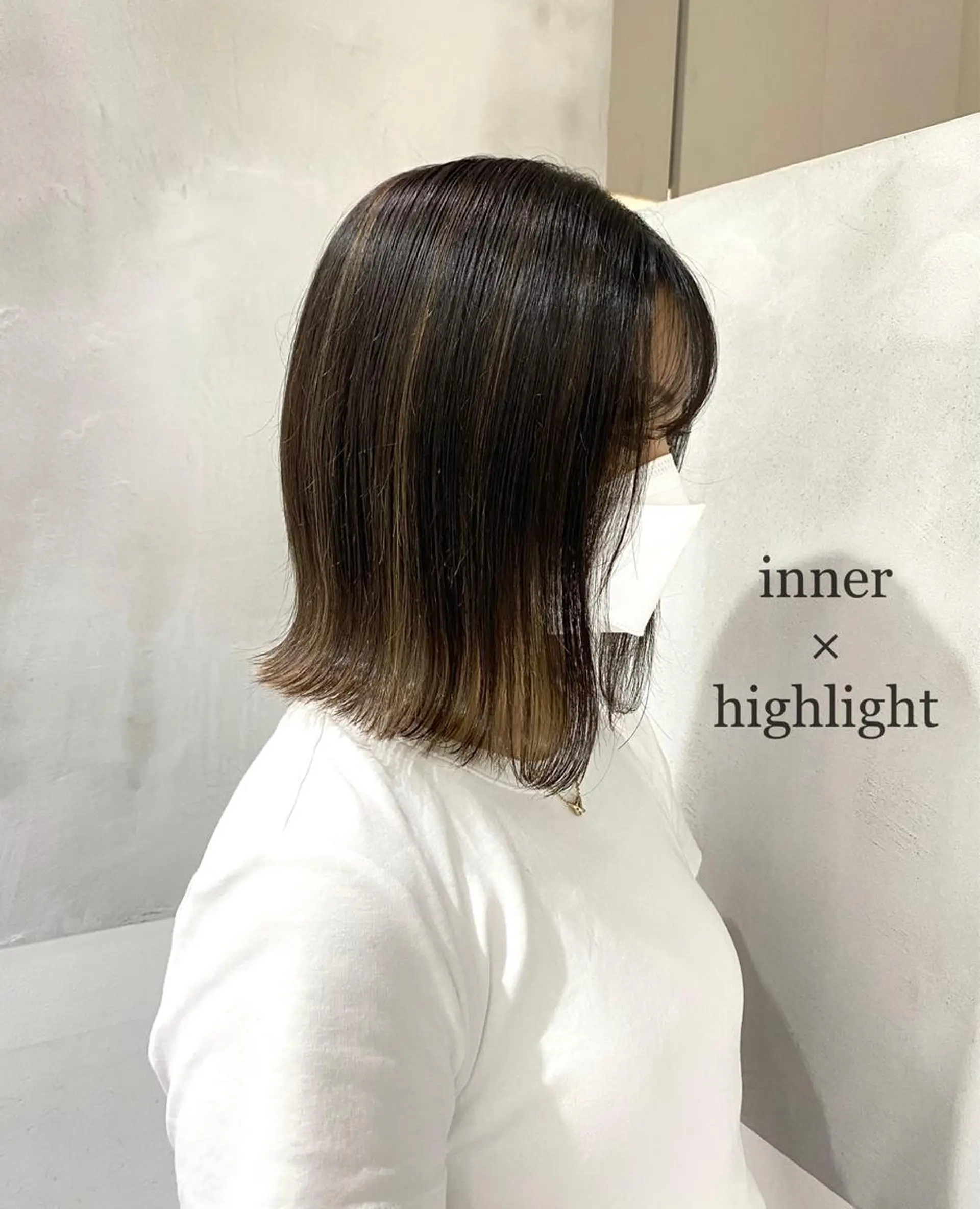 ミディアム カラー ハイライトカラー ハイライト 艶感/ナチュラル 🩵amiのヘアスタイル