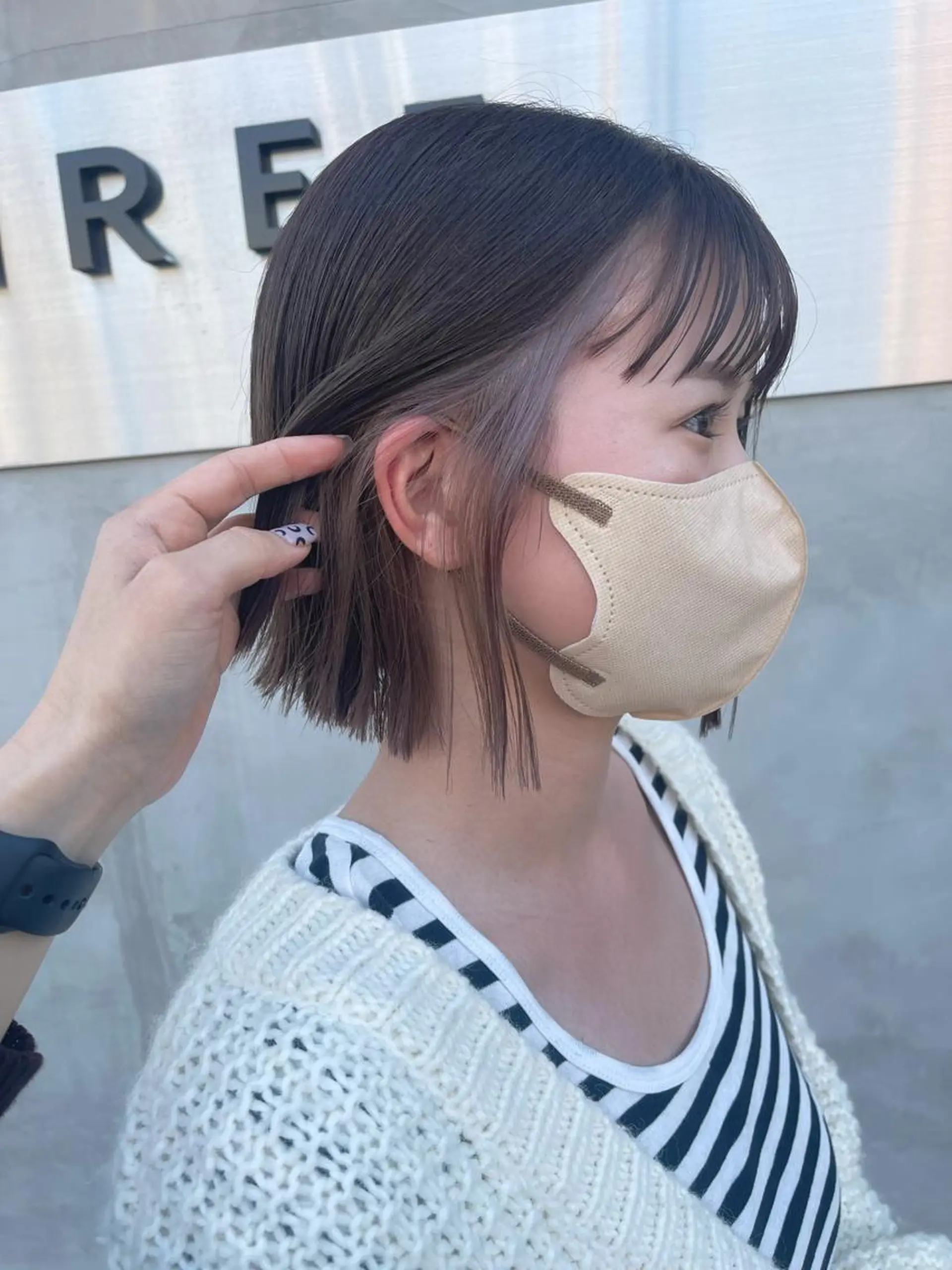 ショート カラー ベージュカラー インナーカラー シルバー シルバーベージュ ダブルカラー /まつ毛パーマ🎀のヘアスタイル