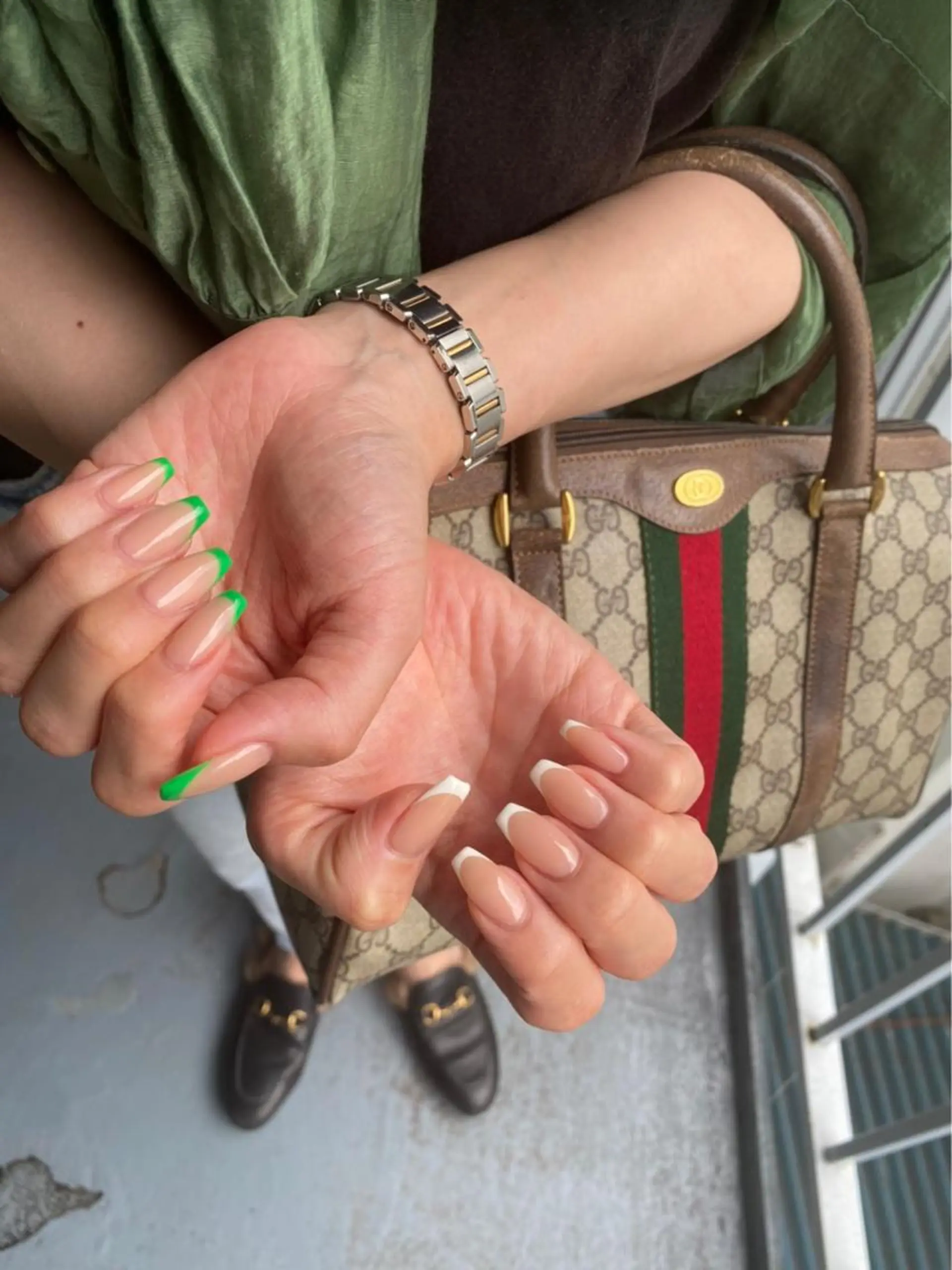 ネイル フレンチネイル 【やり放題専門店】 スカルプ＆長さ出しのネイルデザイン