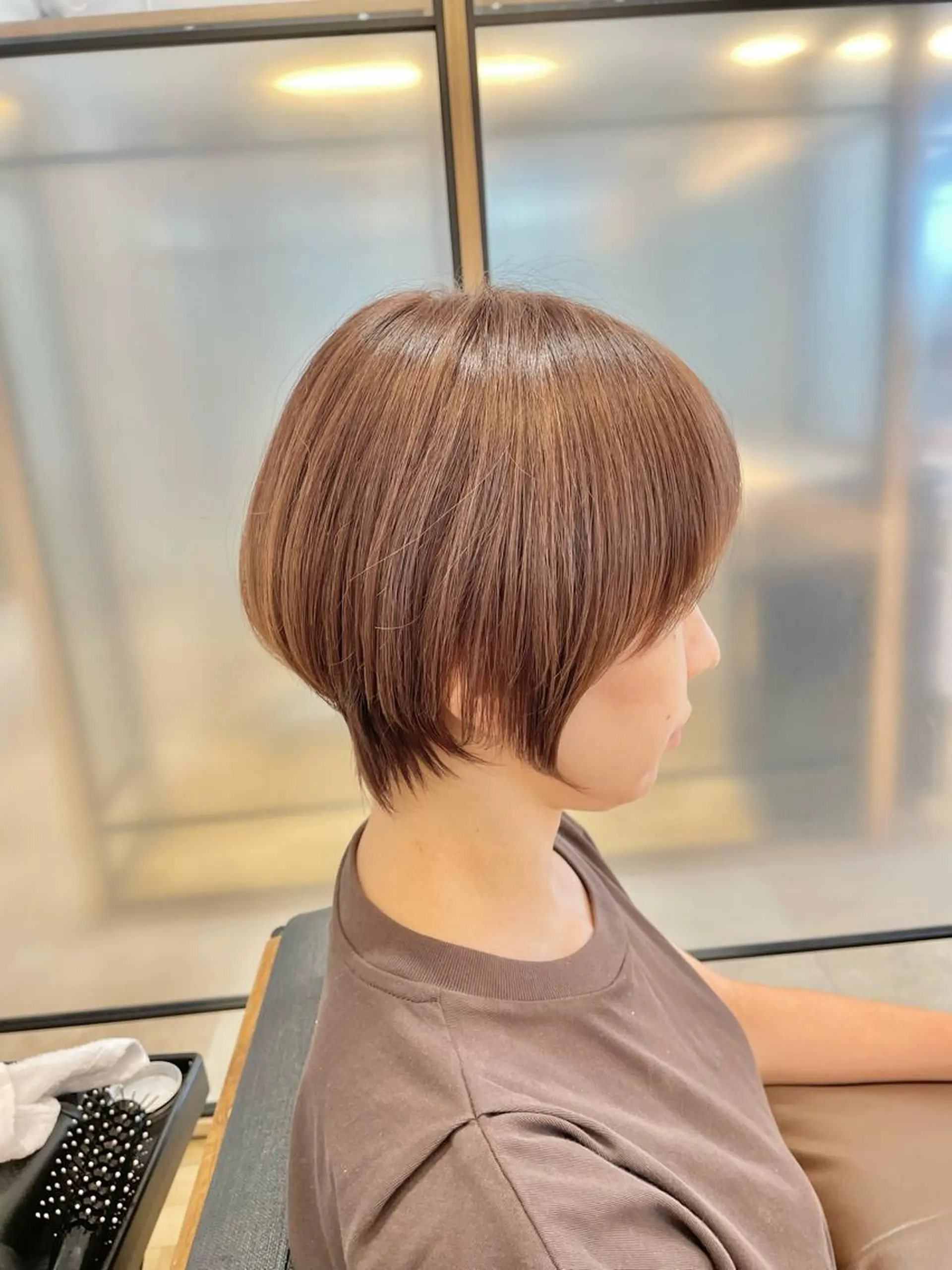 ショート ショートボブ 丸みショート ボブ ハイライト ショートヘア シノハラ ガクト ショート/白髪ぼかしのヘアスタイル